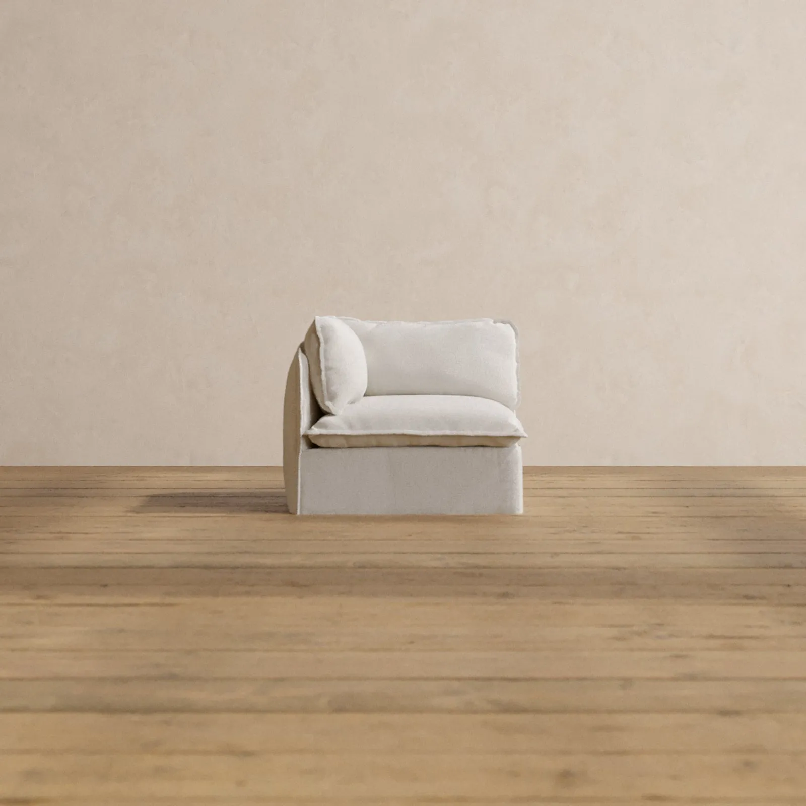 Modular Washable Corner Chair in Powder | Deluxe  Seat | Cloud Pillow