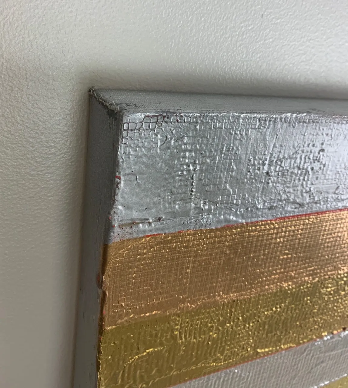 Original Art on Canvas, Acrylic, Metalic Stripes