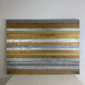 Original Art on Canvas, Acrylic, Metalic Stripes