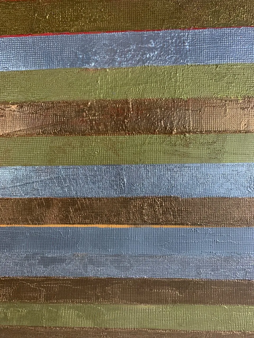 Original Art on Canvas, Acrylic, Metalic Stripes