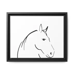 "Horse" Sketch Framed Canvas Art – Multi-Color Decor for Modern Spaces