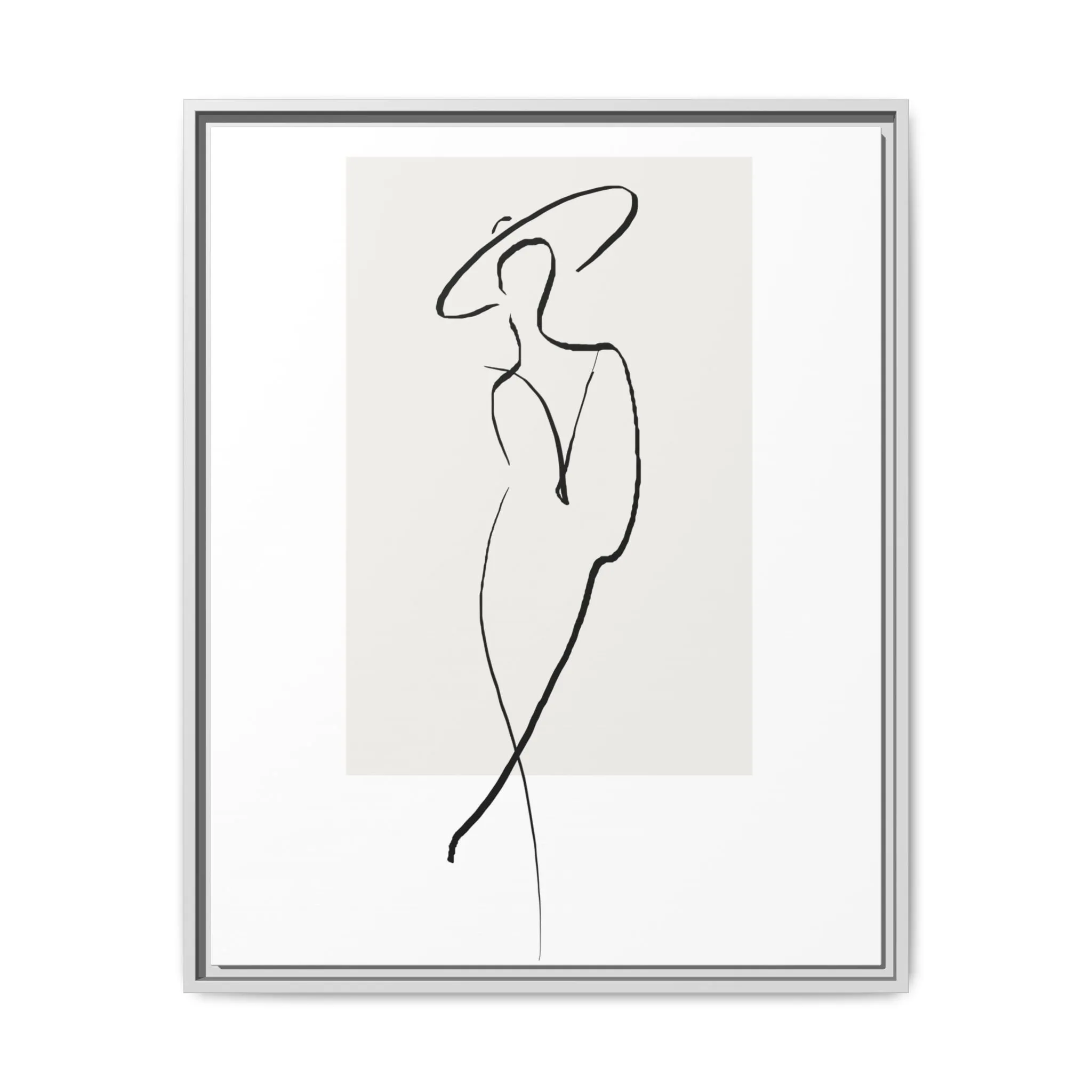 "N1" Sketch Framed Canvas Art – Decor for Modern Spaces