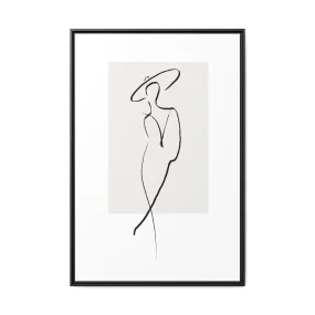 "N1" Sketch Framed Canvas Art – Decor for Modern Spaces