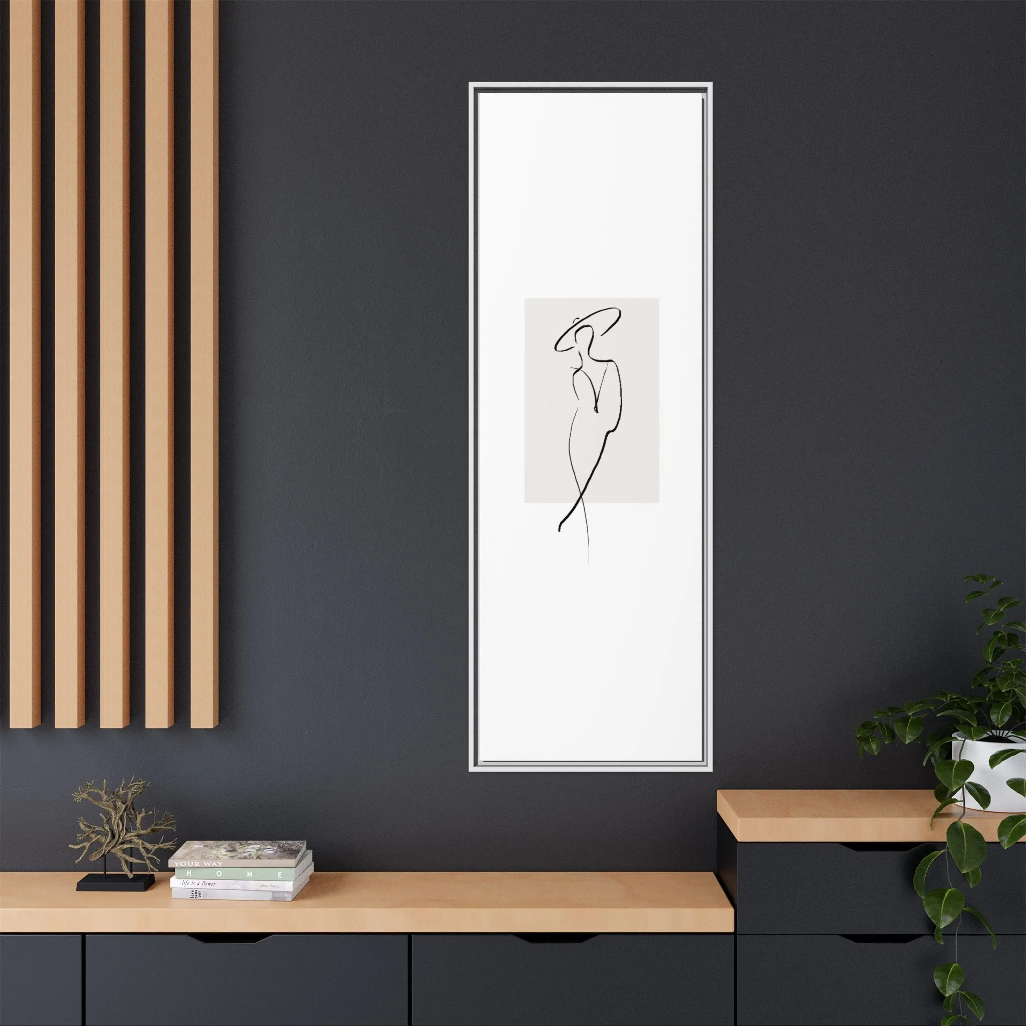 "N1" Sketch Framed Canvas Art – Decor for Modern Spaces
