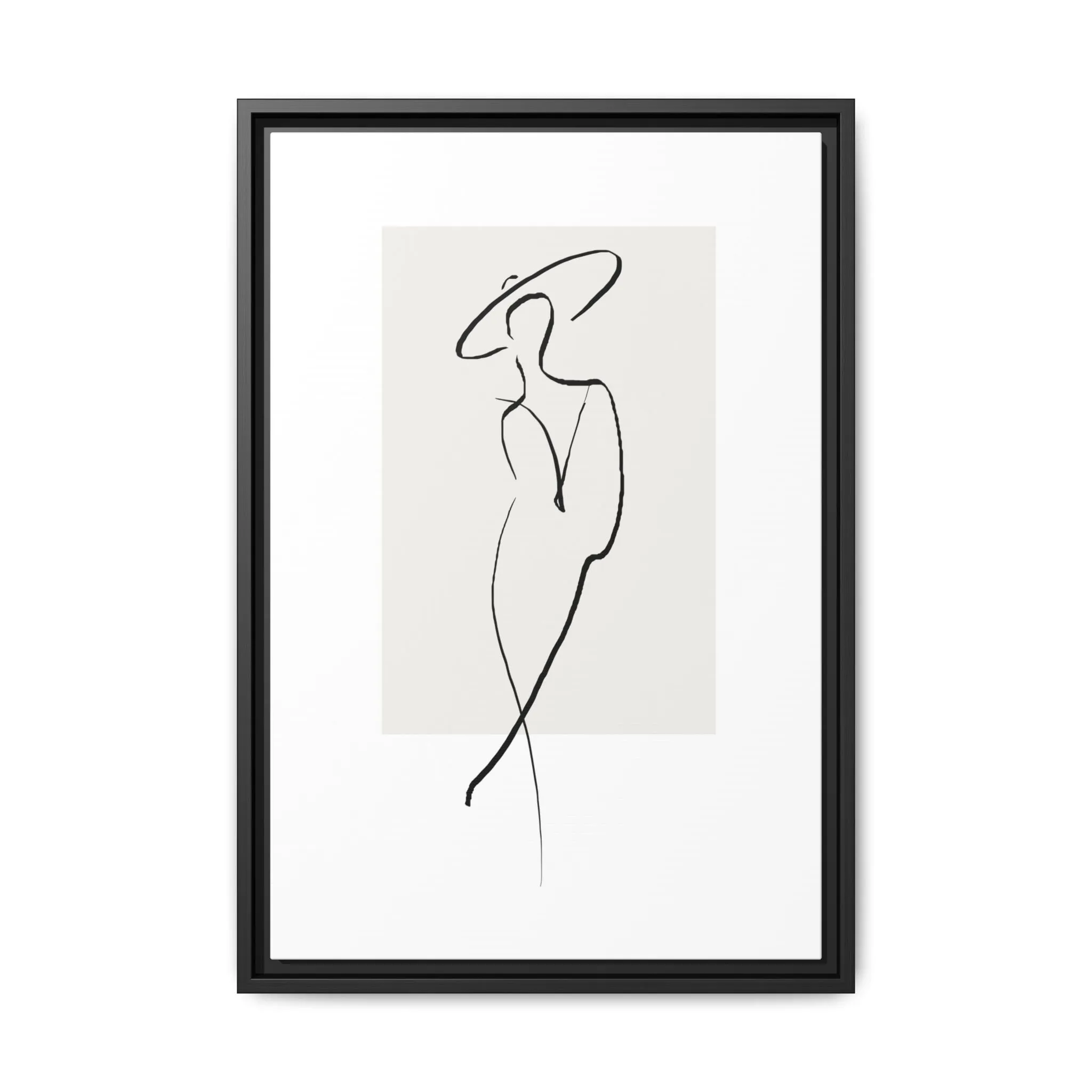 "N1" Sketch Framed Canvas Art – Decor for Modern Spaces