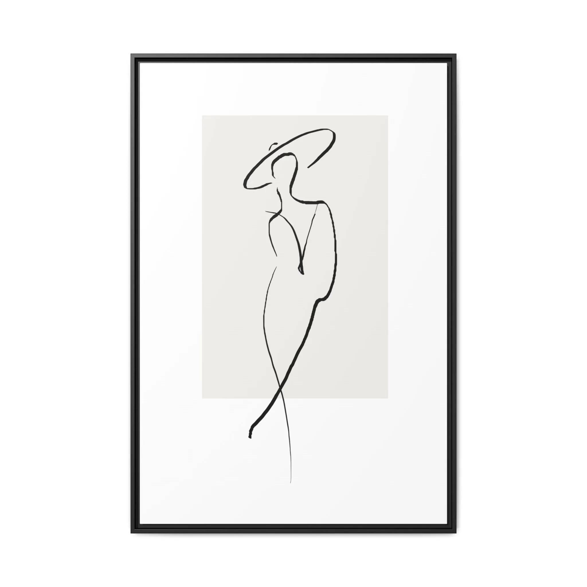"N1" Sketch Framed Canvas Art – Decor for Modern Spaces