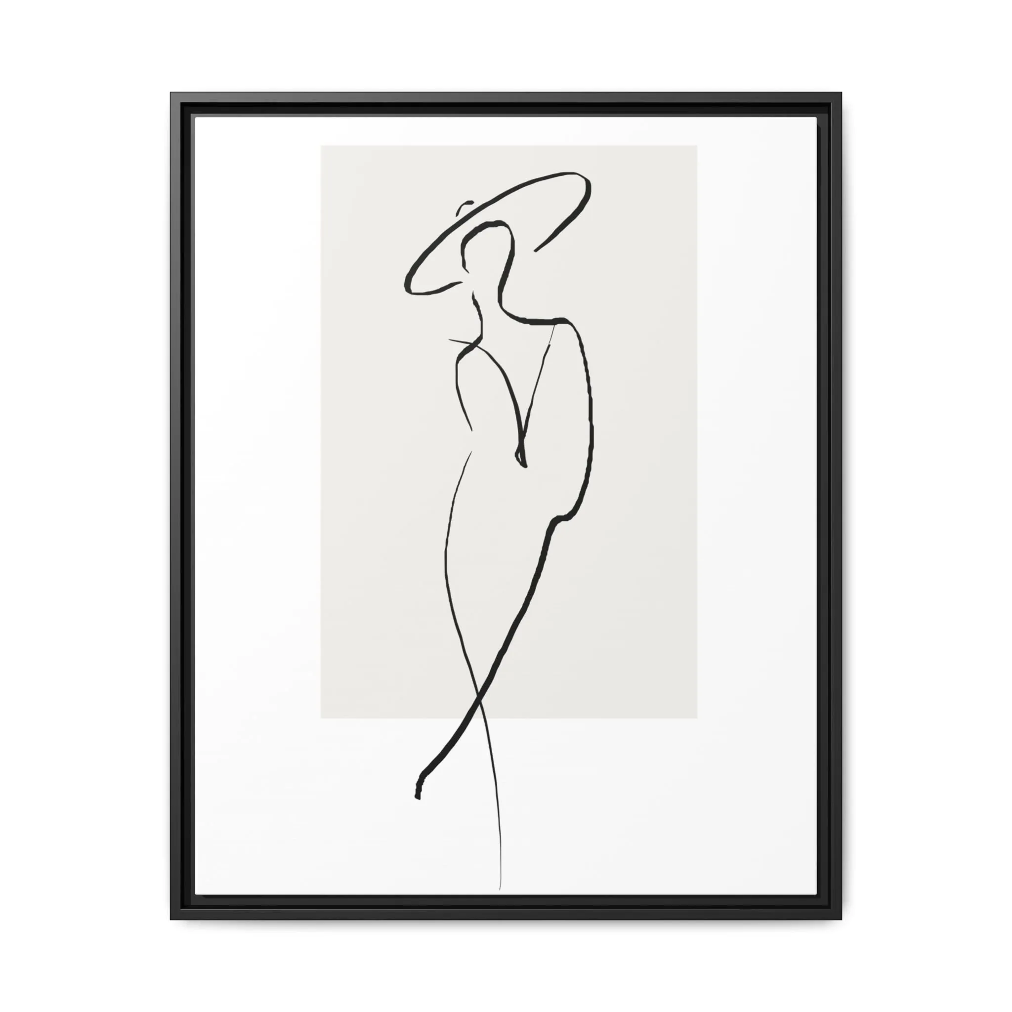 "N1" Sketch Framed Canvas Art – Decor for Modern Spaces