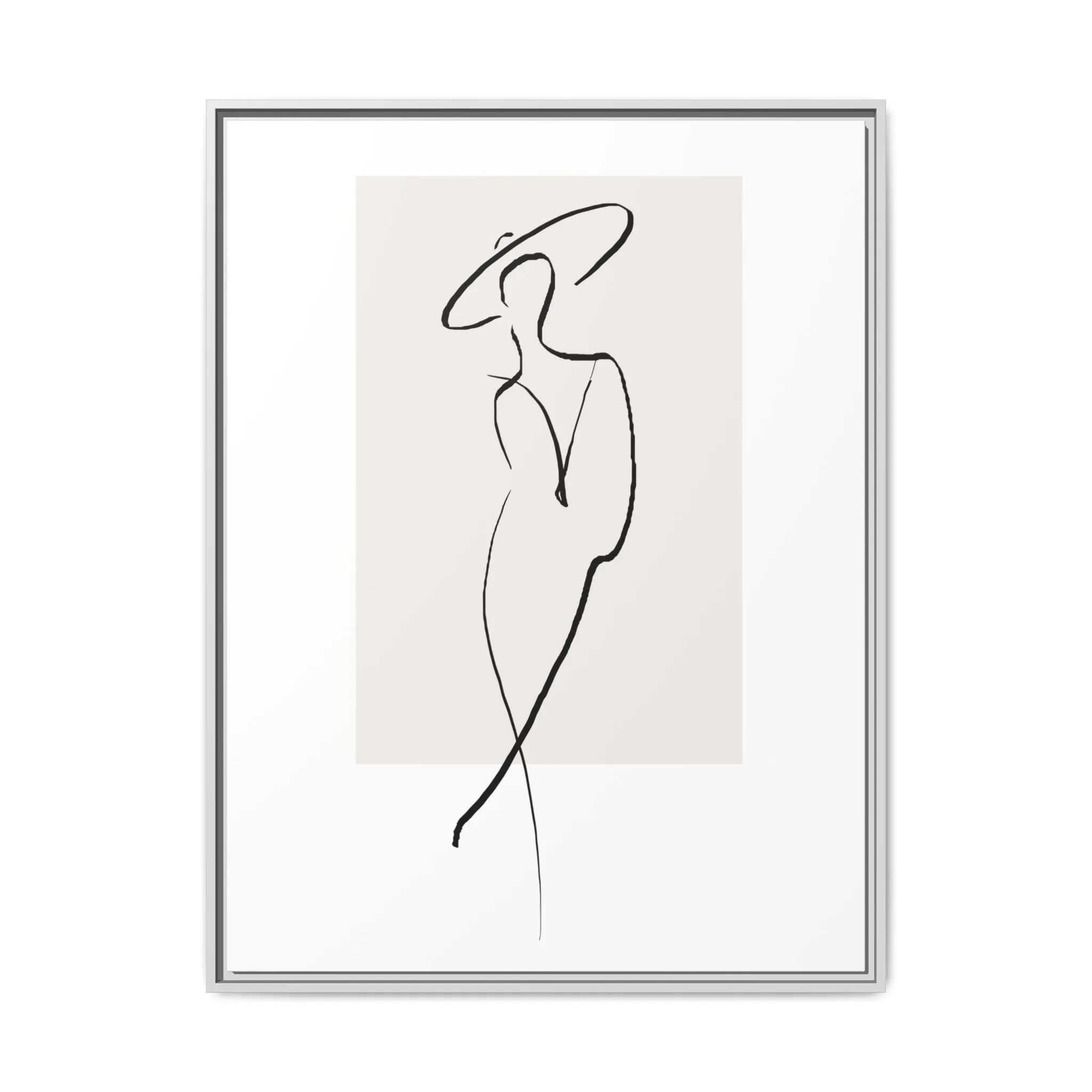 "N1" Sketch Framed Canvas Art – Decor for Modern Spaces
