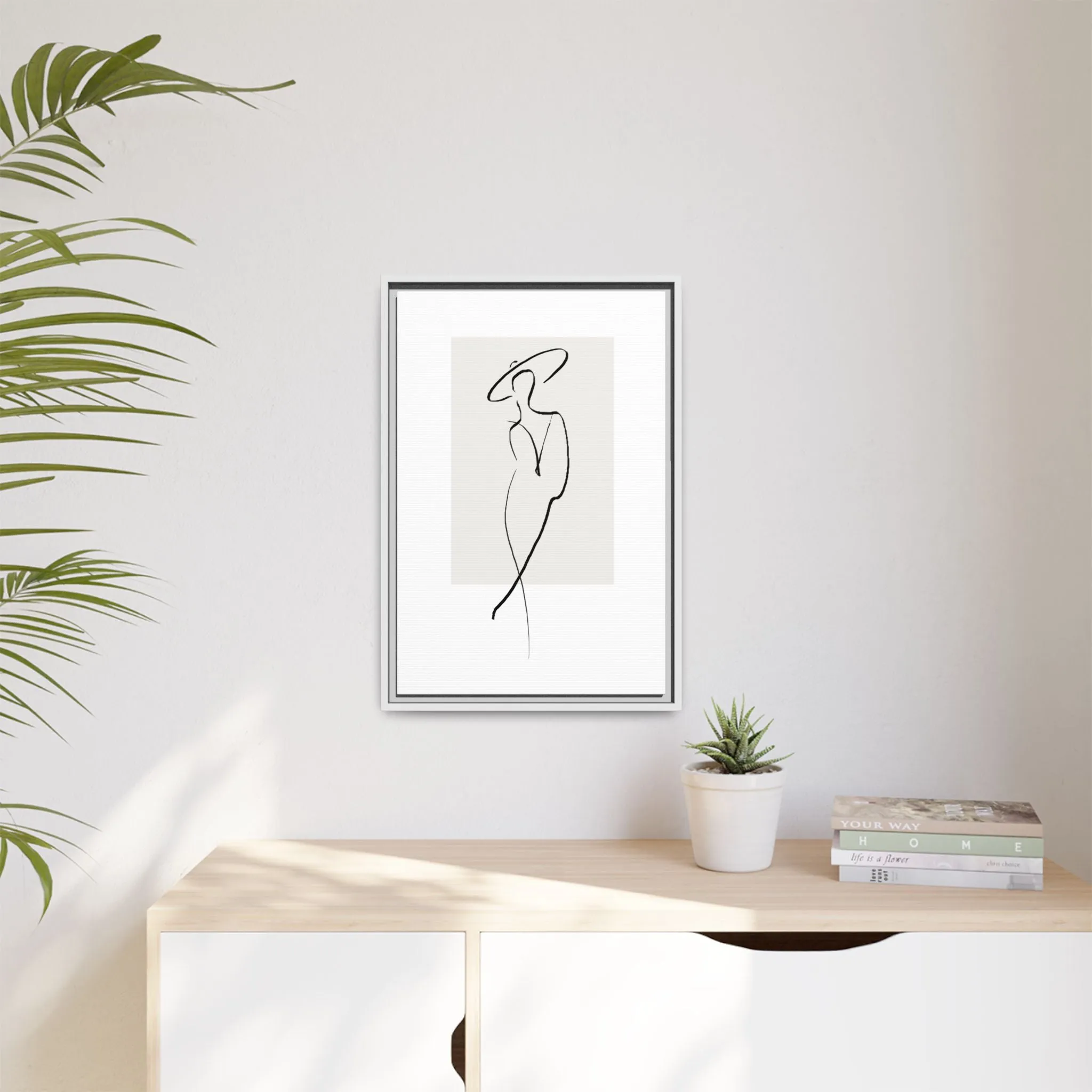 "N1" Sketch Framed Canvas Art – Decor for Modern Spaces