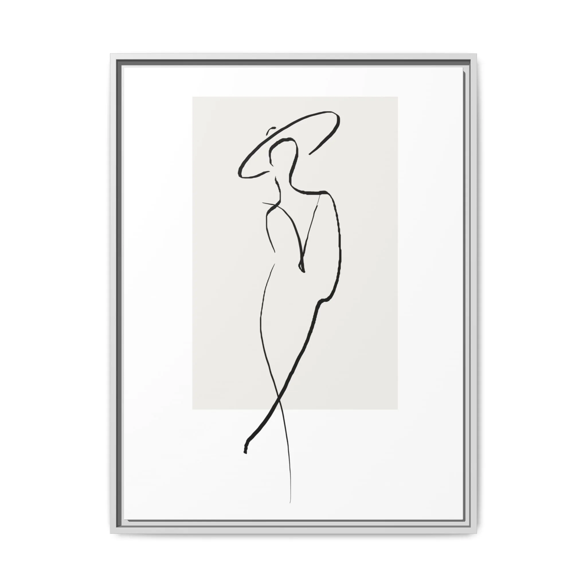 "N1" Sketch Framed Canvas Art – Decor for Modern Spaces