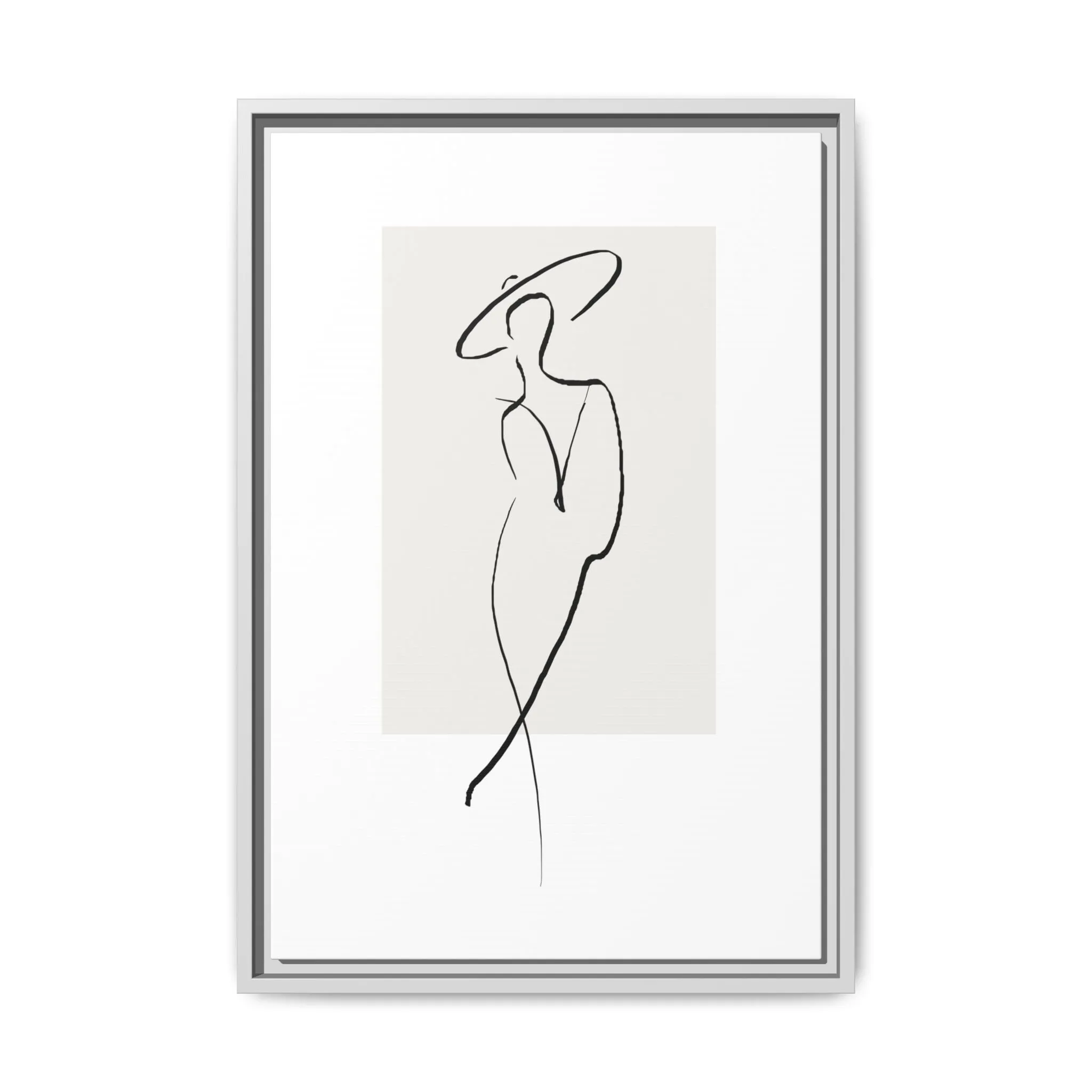 "N1" Sketch Framed Canvas Art – Decor for Modern Spaces