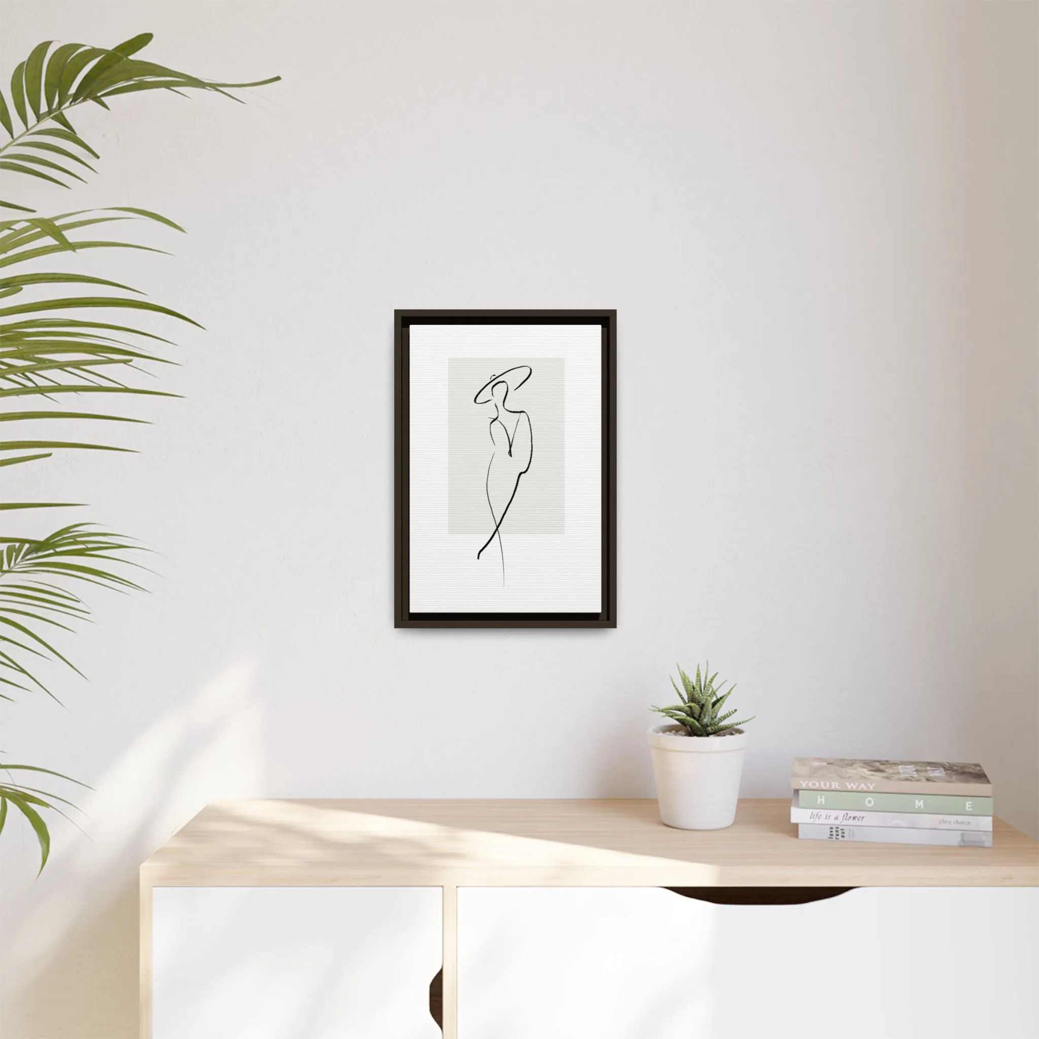 "N1" Sketch Framed Canvas Art – Decor for Modern Spaces