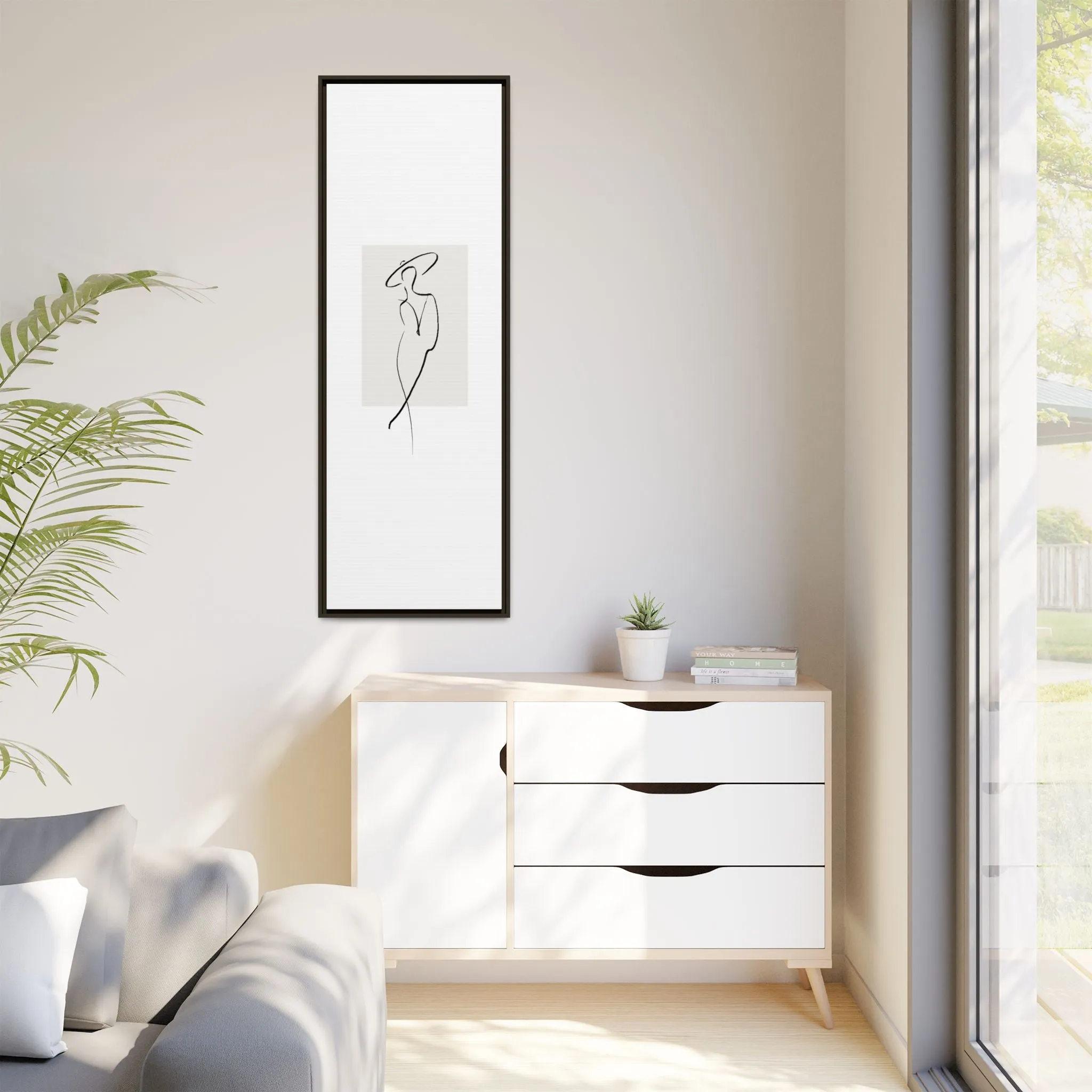 "N1" Sketch Framed Canvas Art – Decor for Modern Spaces