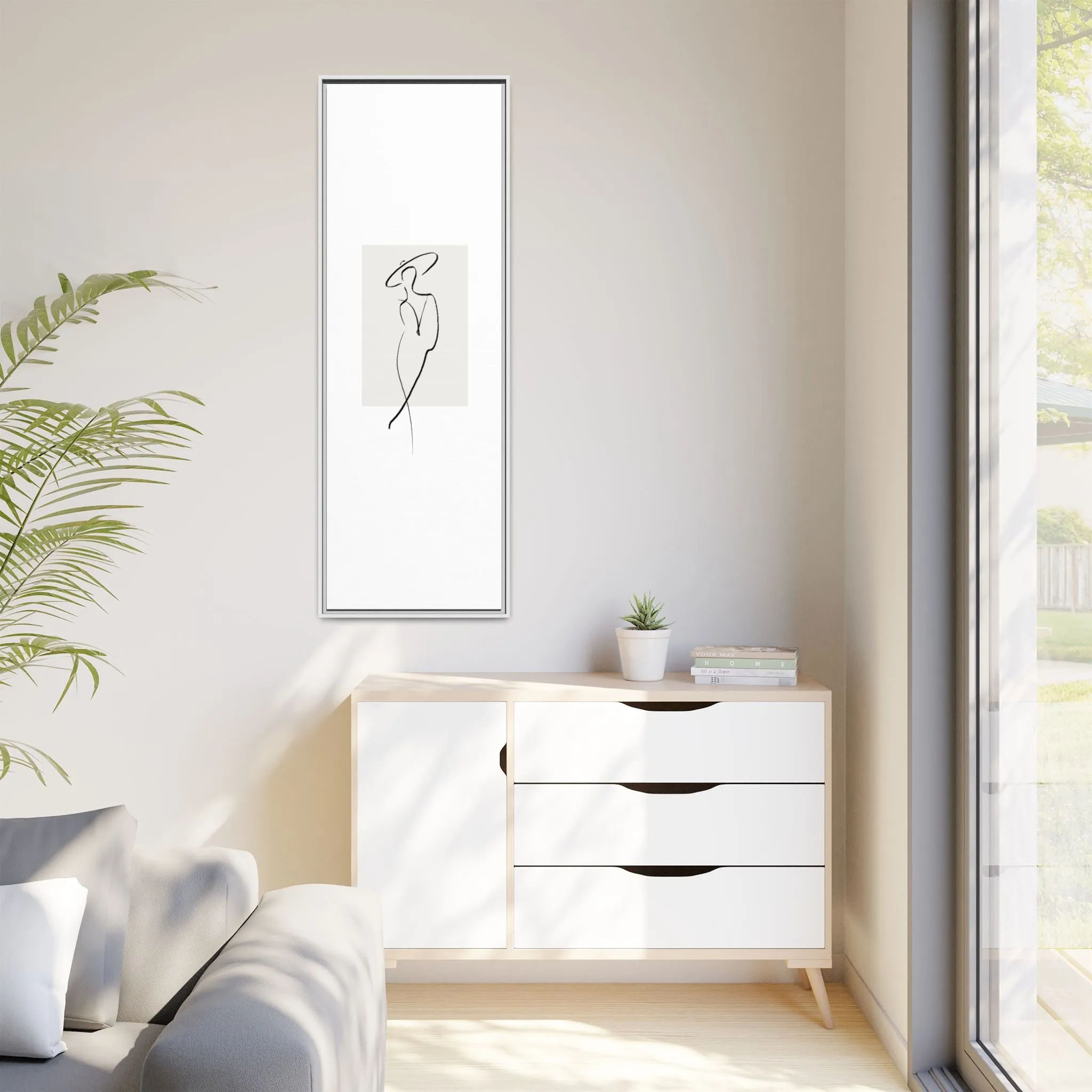 "N1" Sketch Framed Canvas Art – Decor for Modern Spaces