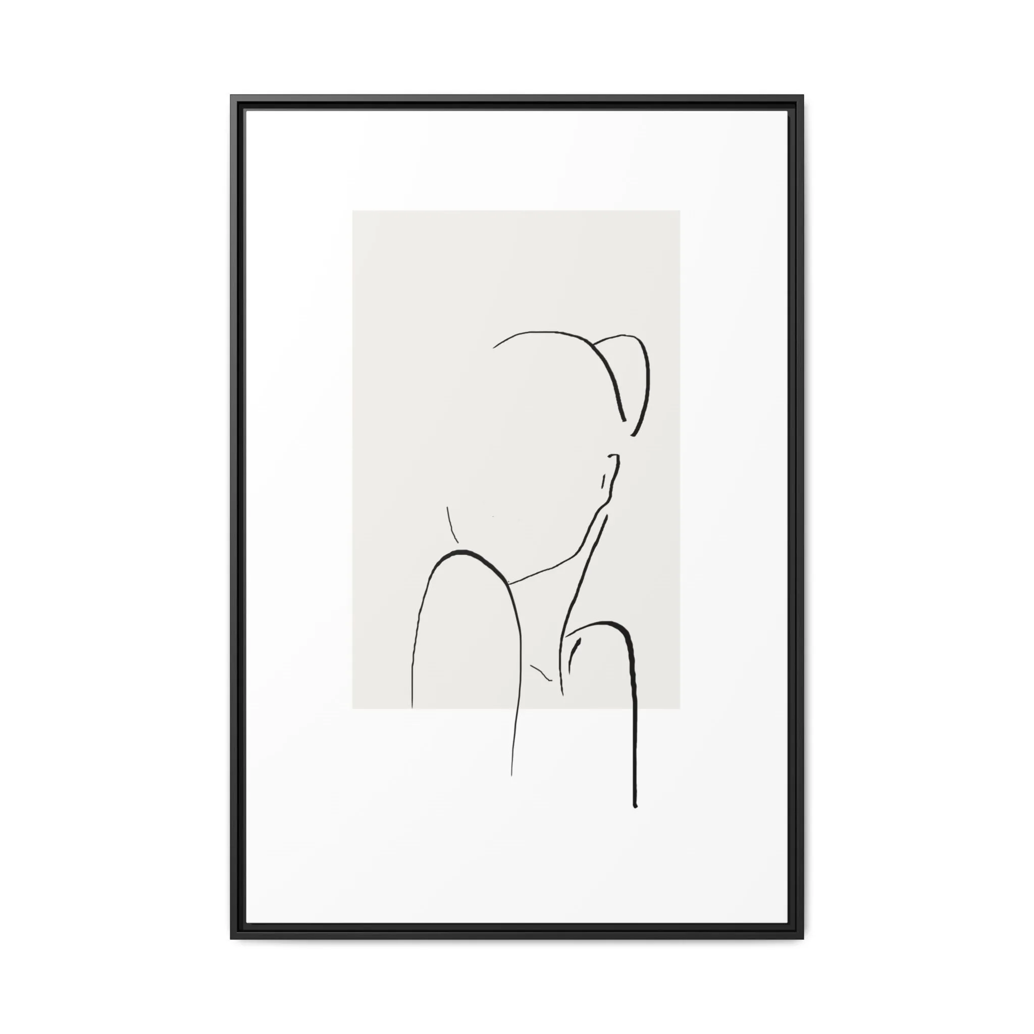"N2" Sketch Framed Canvas Art – Decor for Modern Spaces