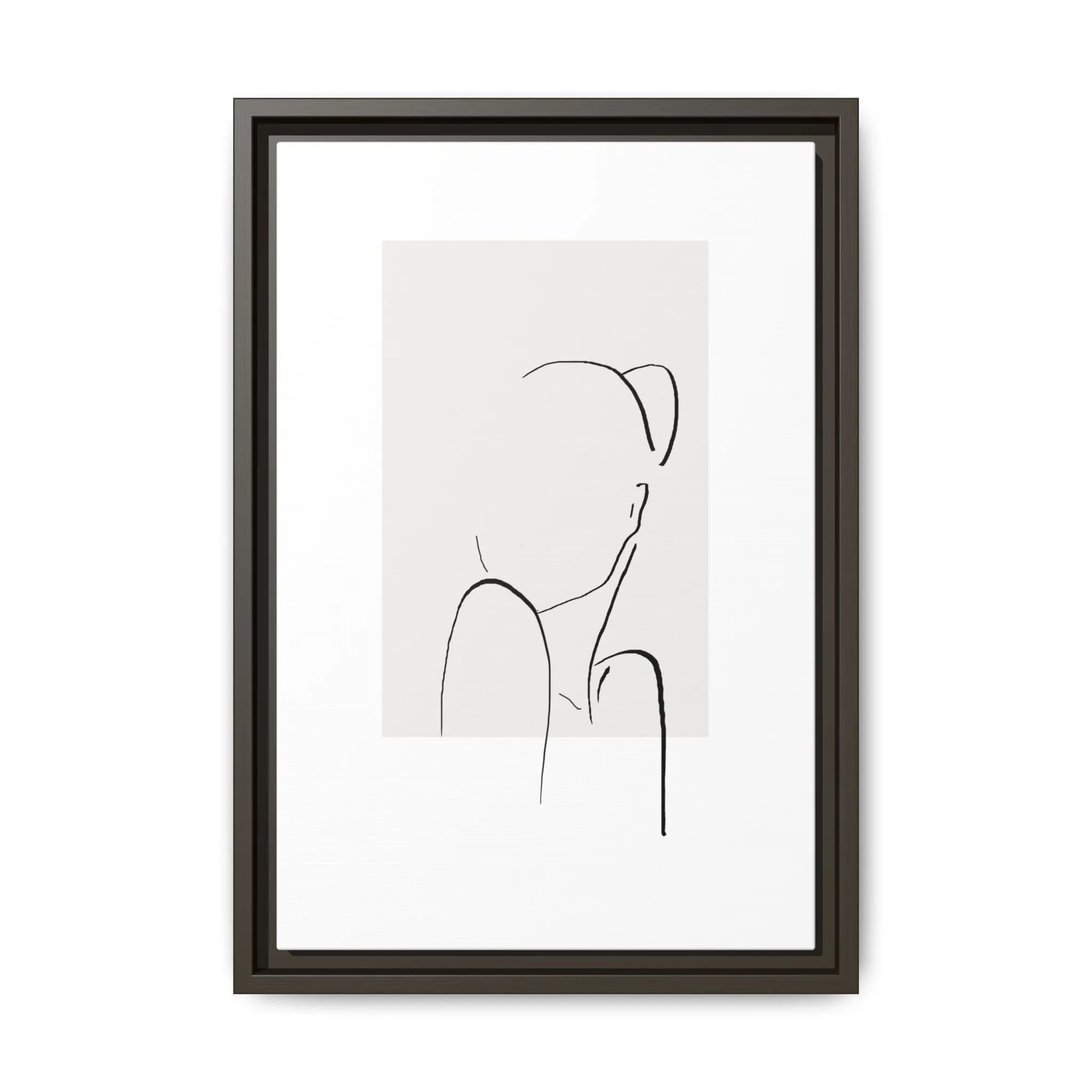 "N2" Sketch Framed Canvas Art – Decor for Modern Spaces