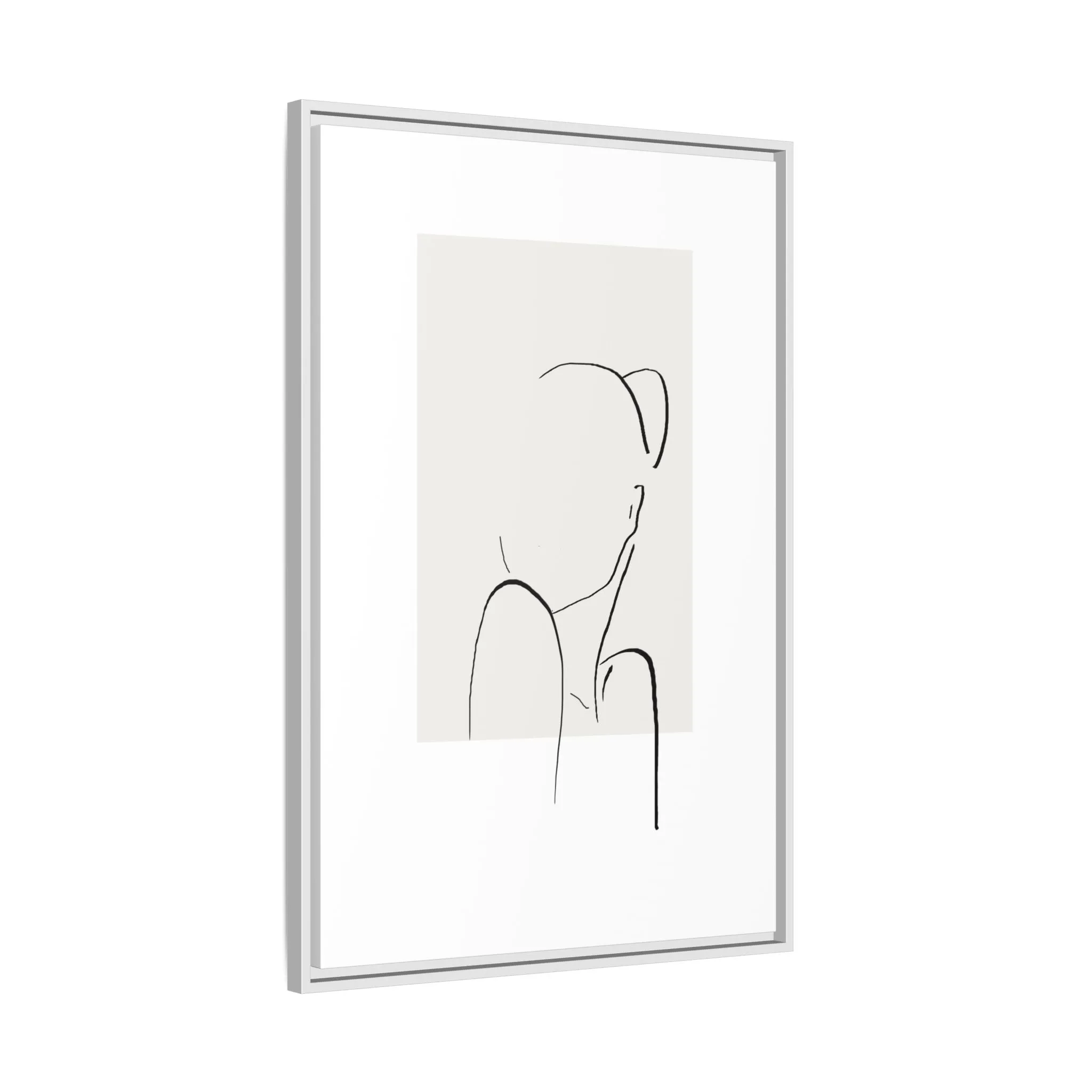 "N2" Sketch Framed Canvas Art – Decor for Modern Spaces