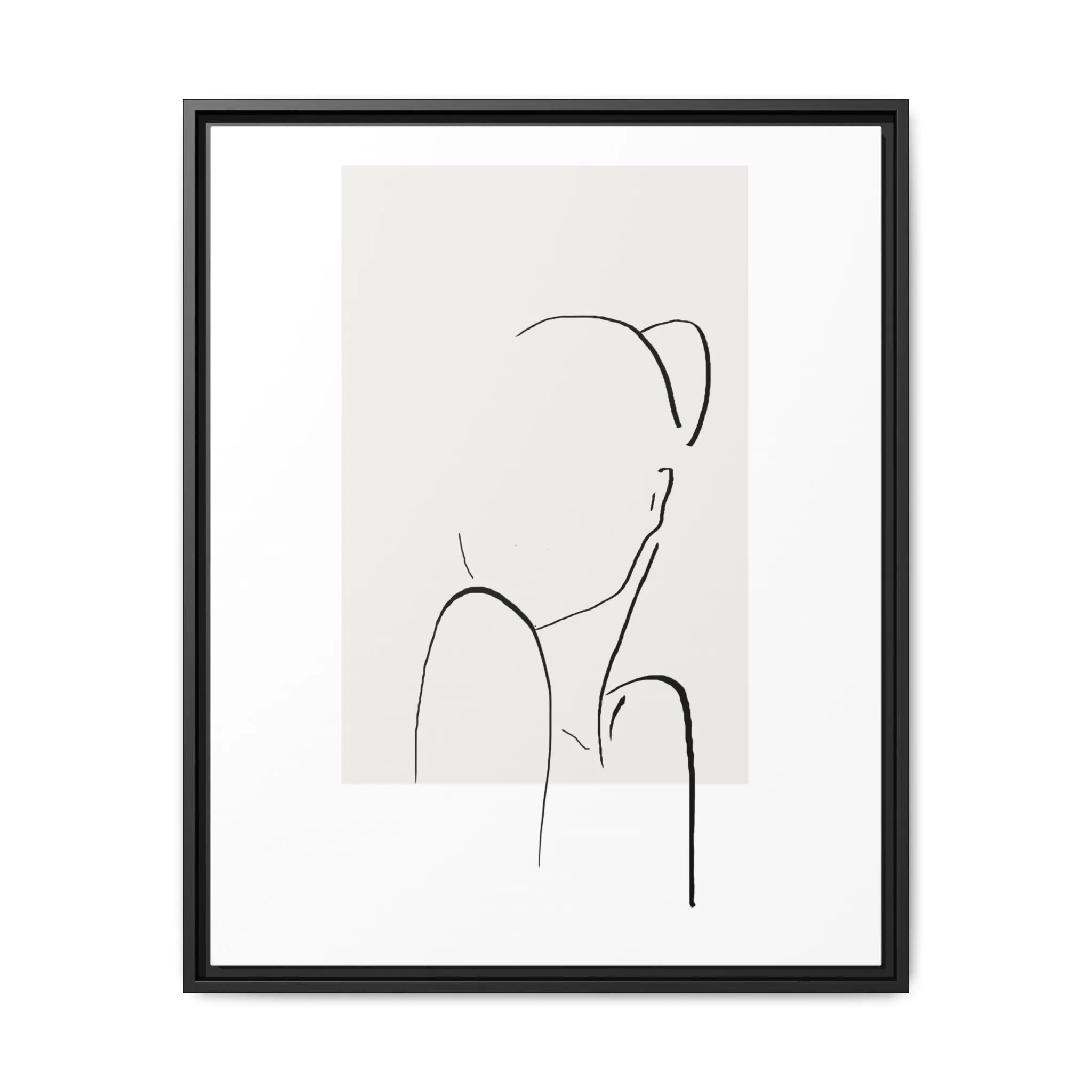 "N2" Sketch Framed Canvas Art – Decor for Modern Spaces