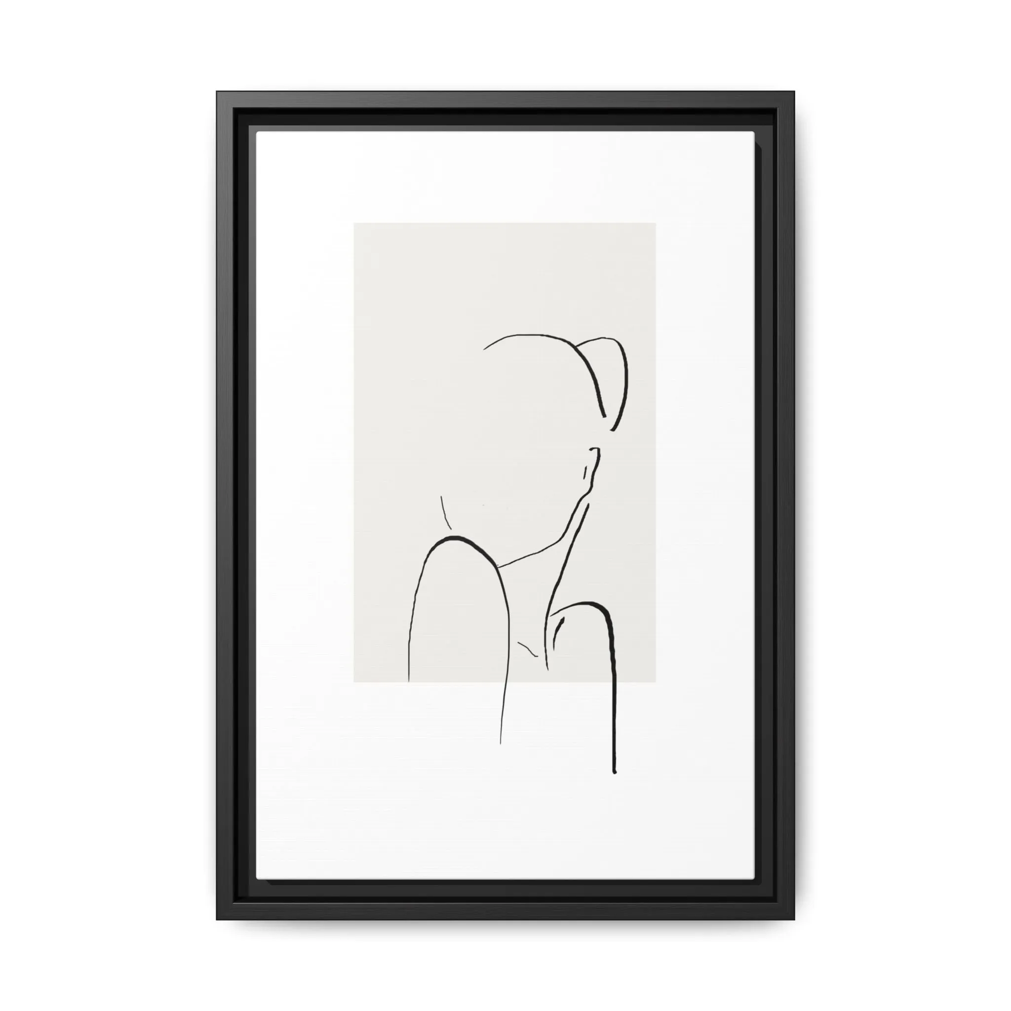 "N2" Sketch Framed Canvas Art – Decor for Modern Spaces