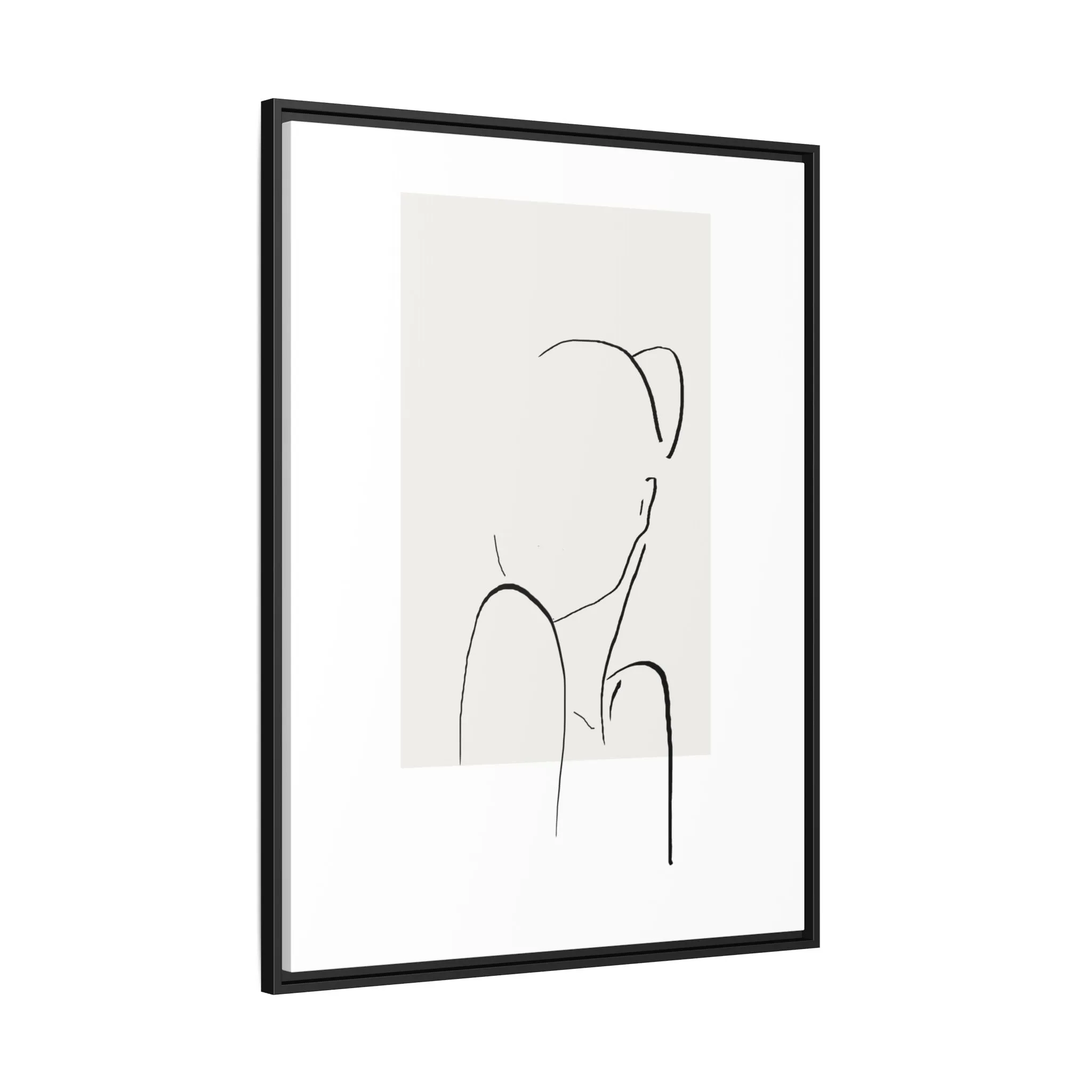 "N2" Sketch Framed Canvas Art – Decor for Modern Spaces
