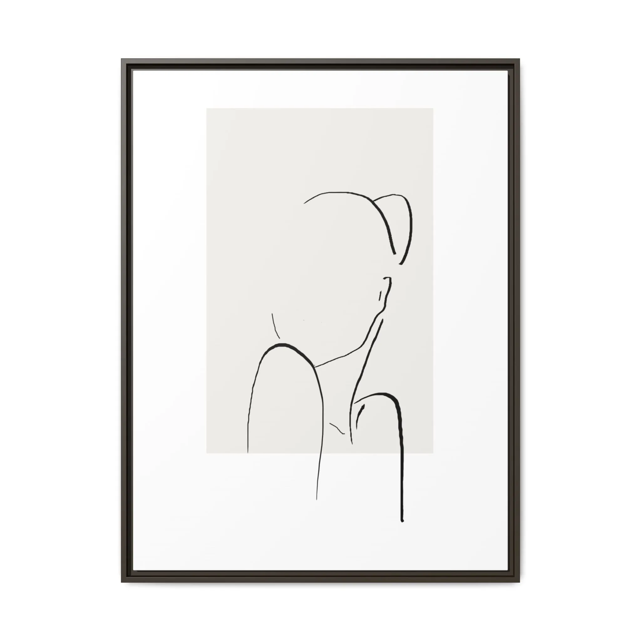 "N2" Sketch Framed Canvas Art – Decor for Modern Spaces
