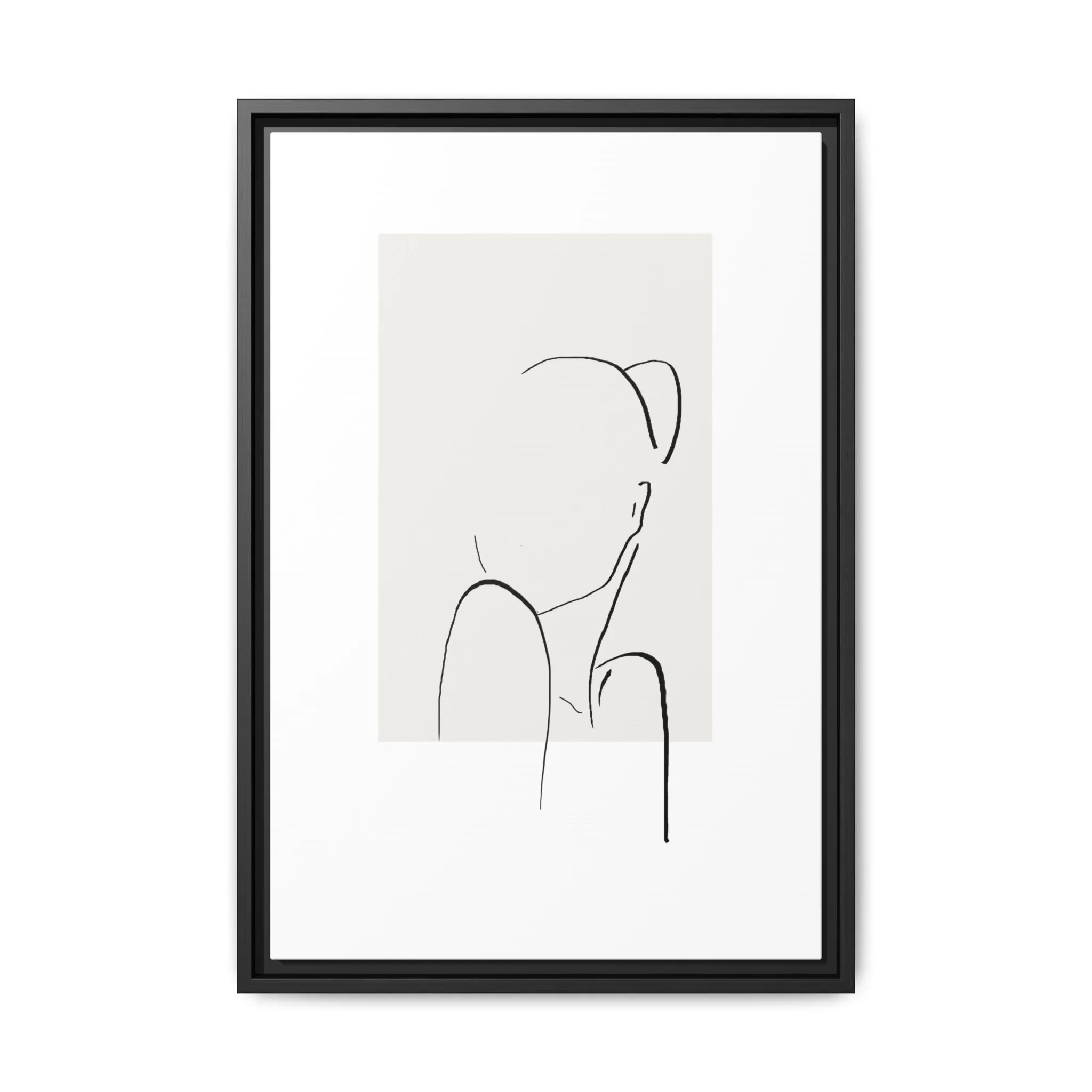"N2" Sketch Framed Canvas Art – Decor for Modern Spaces
