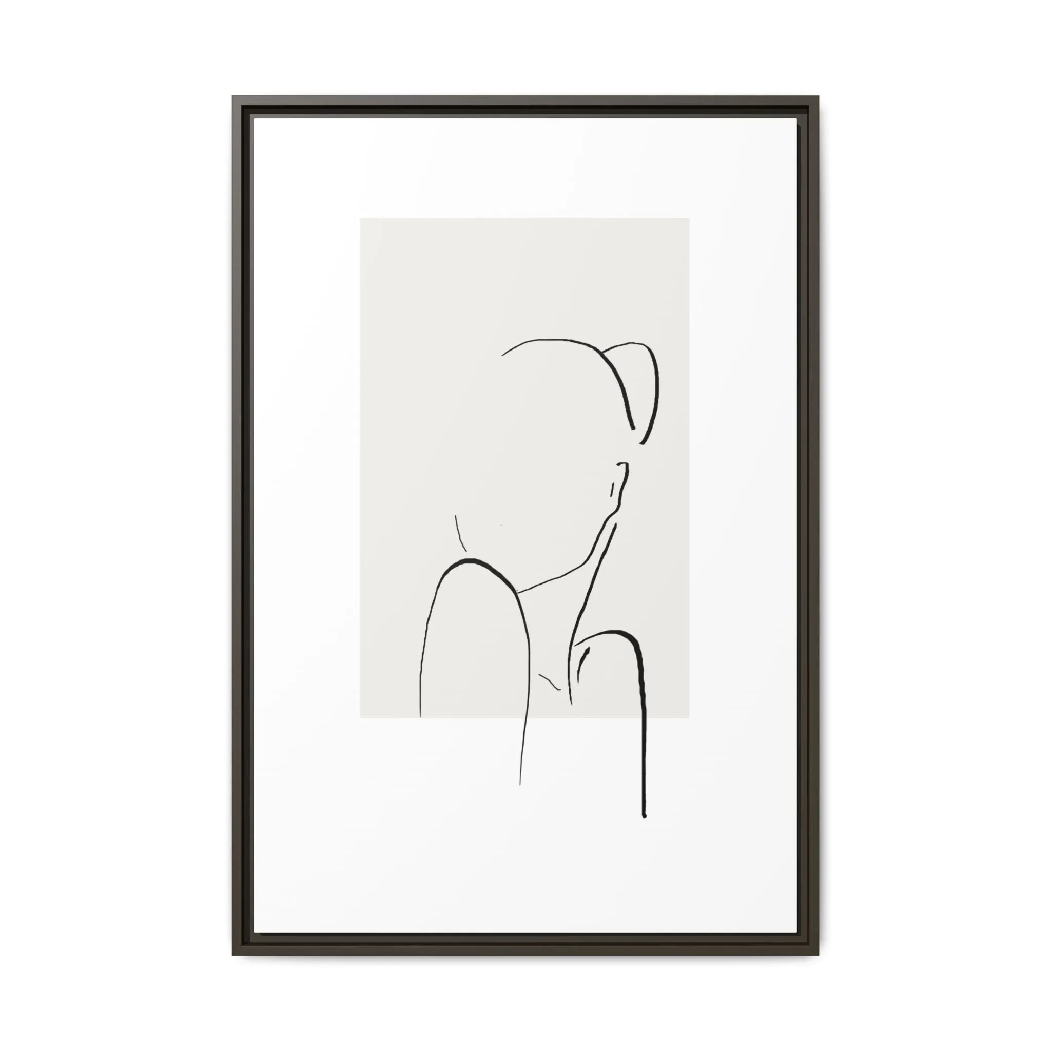 "N2" Sketch Framed Canvas Art – Decor for Modern Spaces