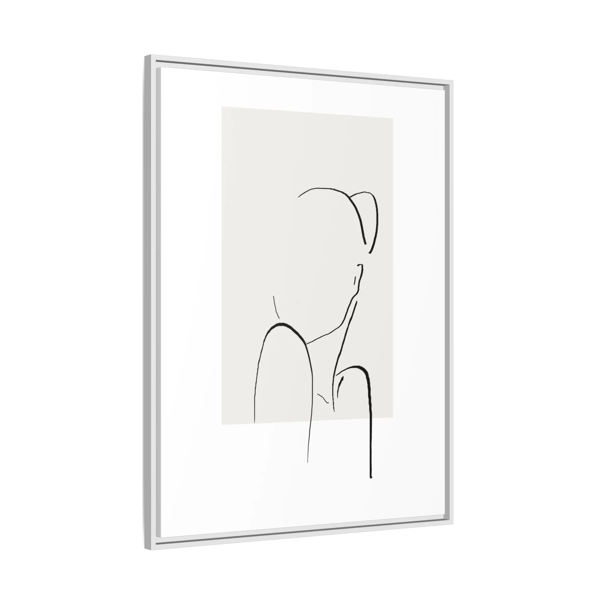 "N2" Sketch Framed Canvas Art – Decor for Modern Spaces
