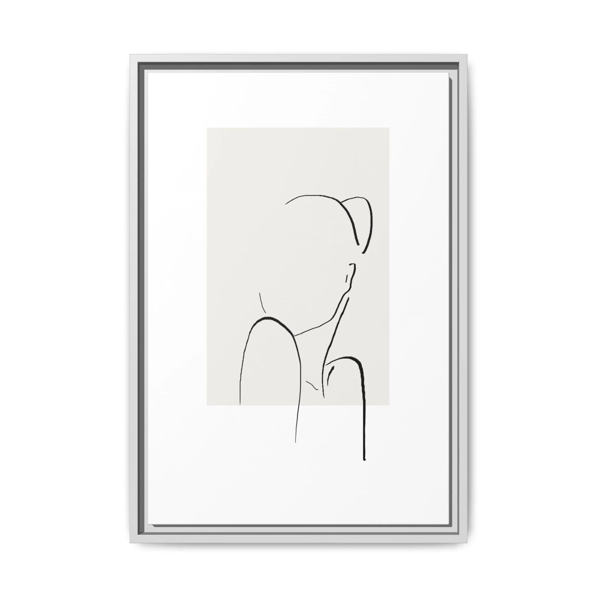 "N2" Sketch Framed Canvas Art – Decor for Modern Spaces