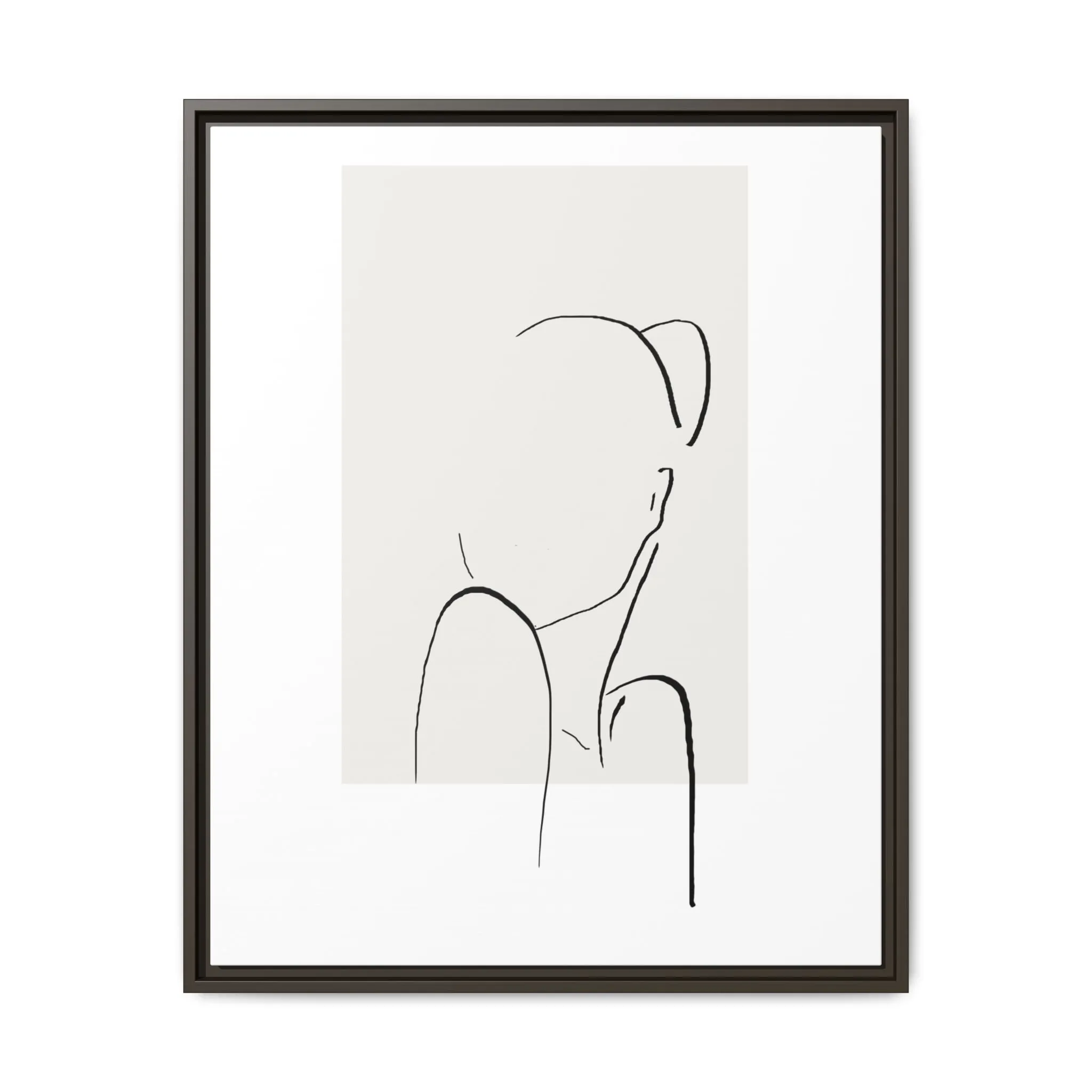 "N2" Sketch Framed Canvas Art – Decor for Modern Spaces