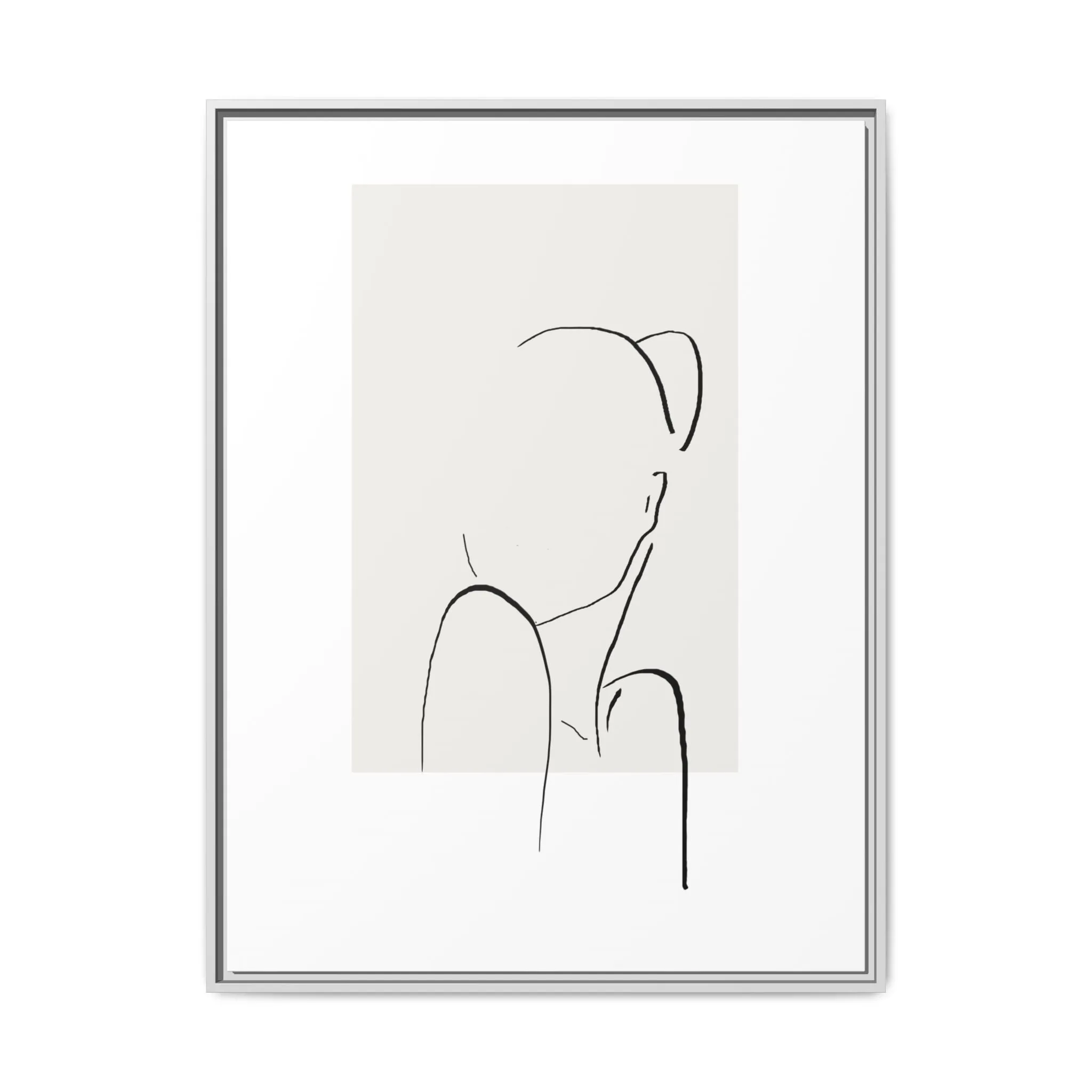 "N2" Sketch Framed Canvas Art – Decor for Modern Spaces