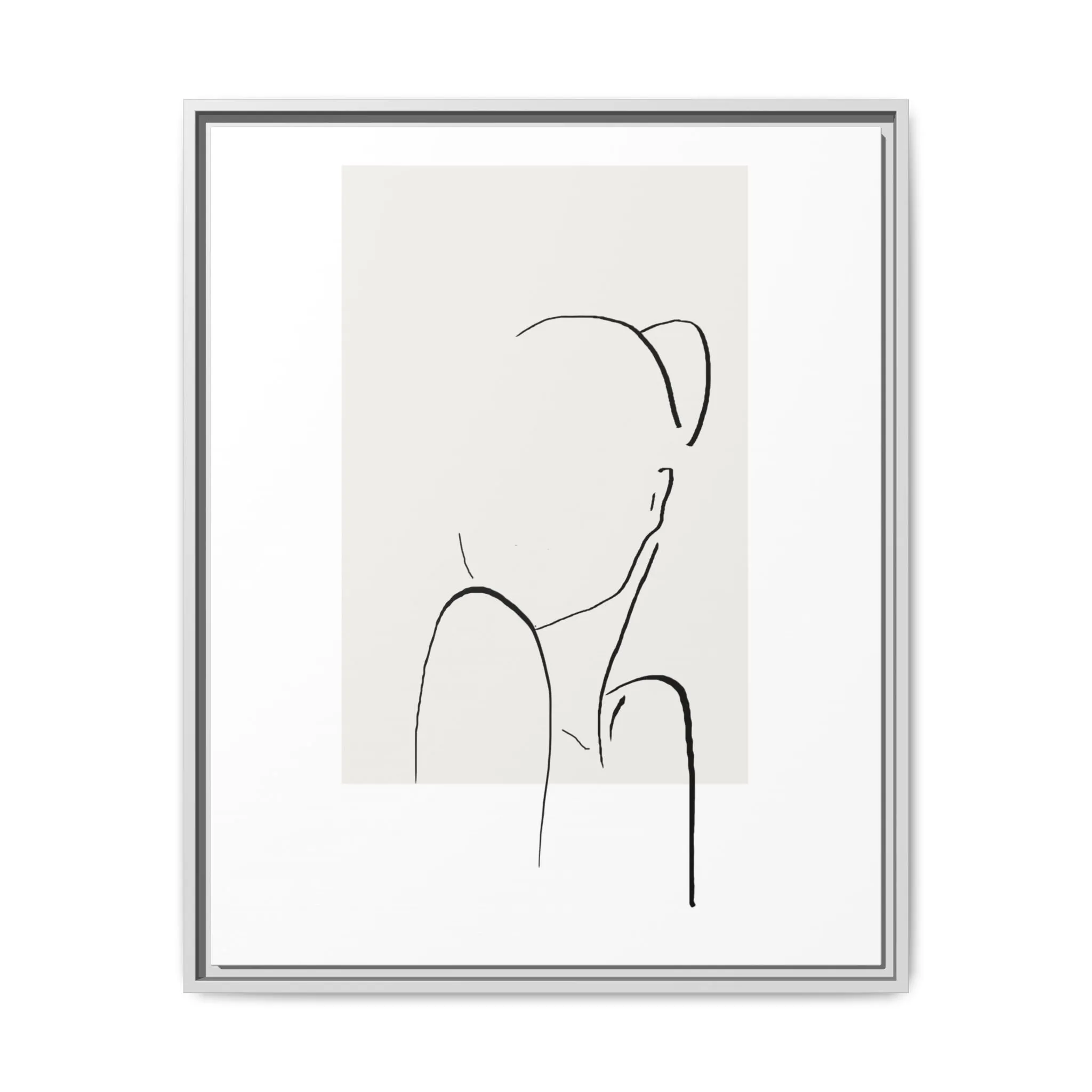 "N2" Sketch Framed Canvas Art – Decor for Modern Spaces