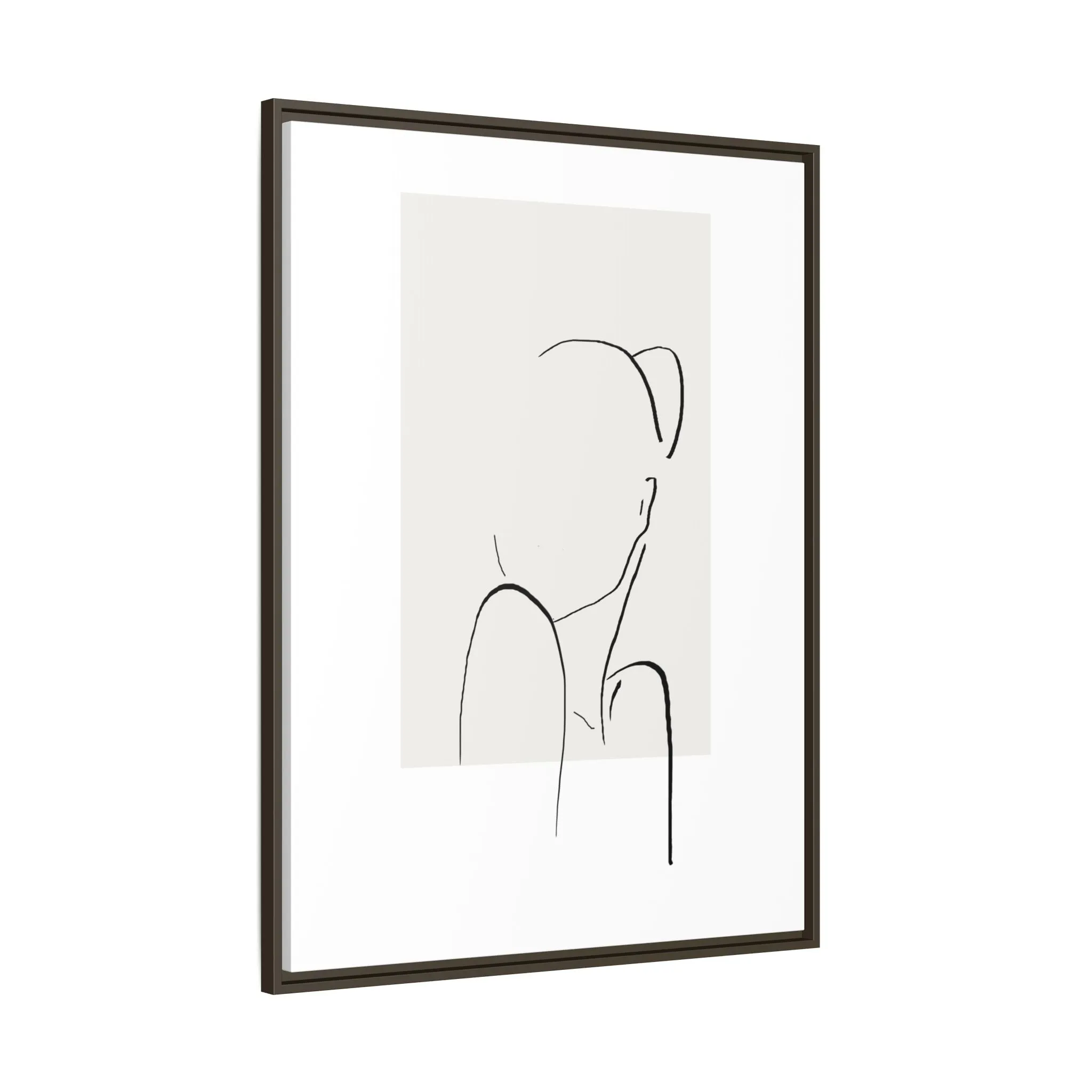 "N2" Sketch Framed Canvas Art – Decor for Modern Spaces