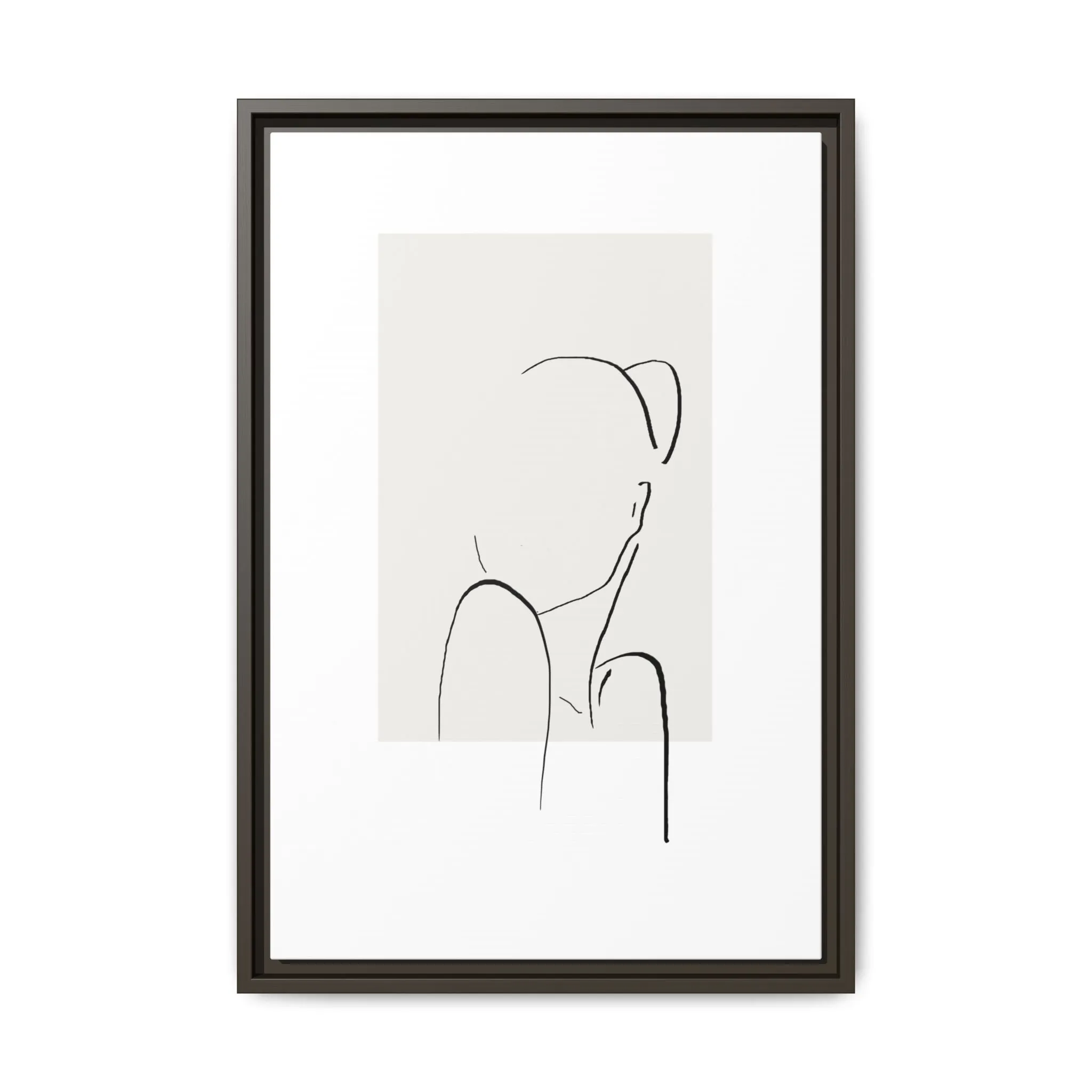 "N2" Sketch Framed Canvas Art – Decor for Modern Spaces