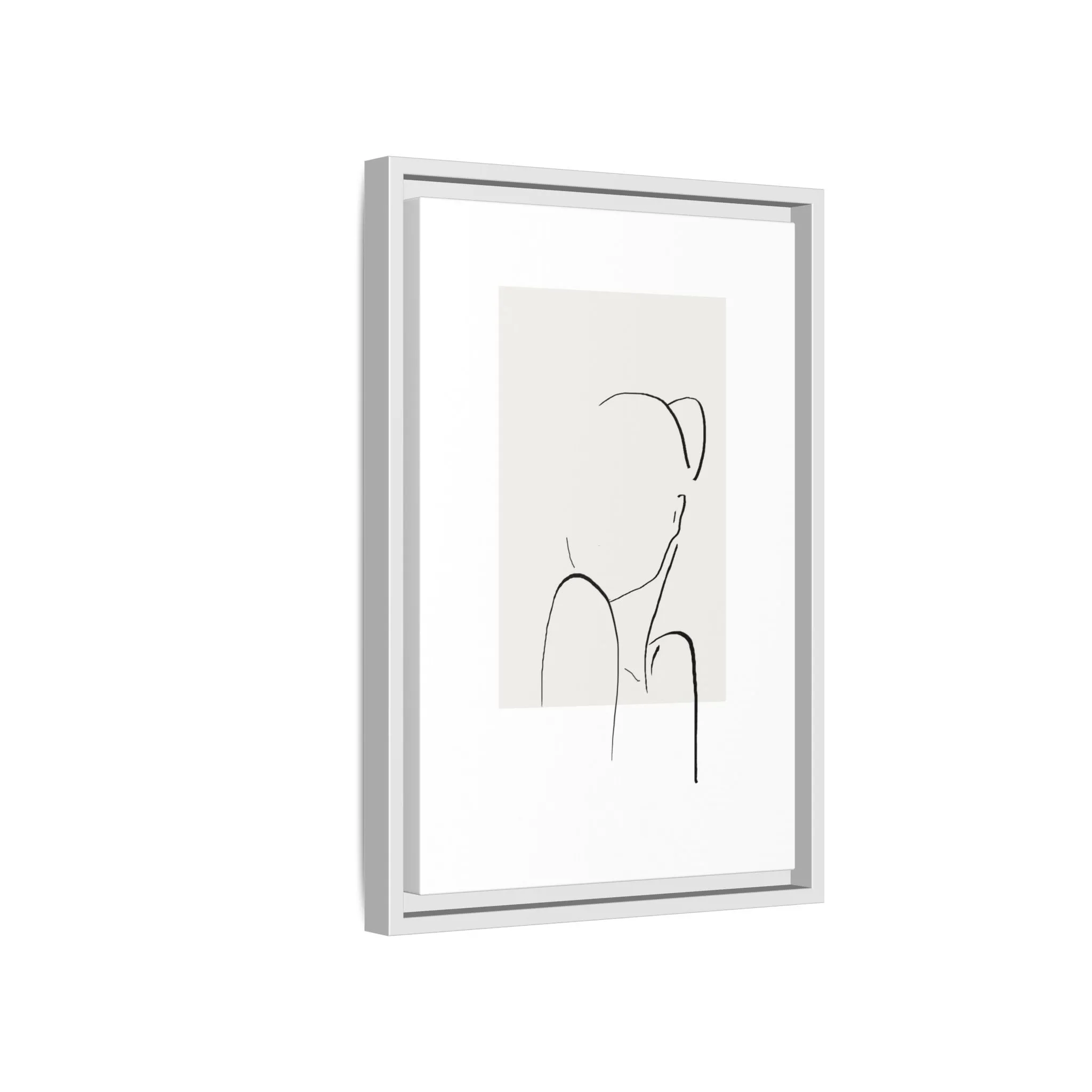 "N2" Sketch Framed Canvas Art – Decor for Modern Spaces