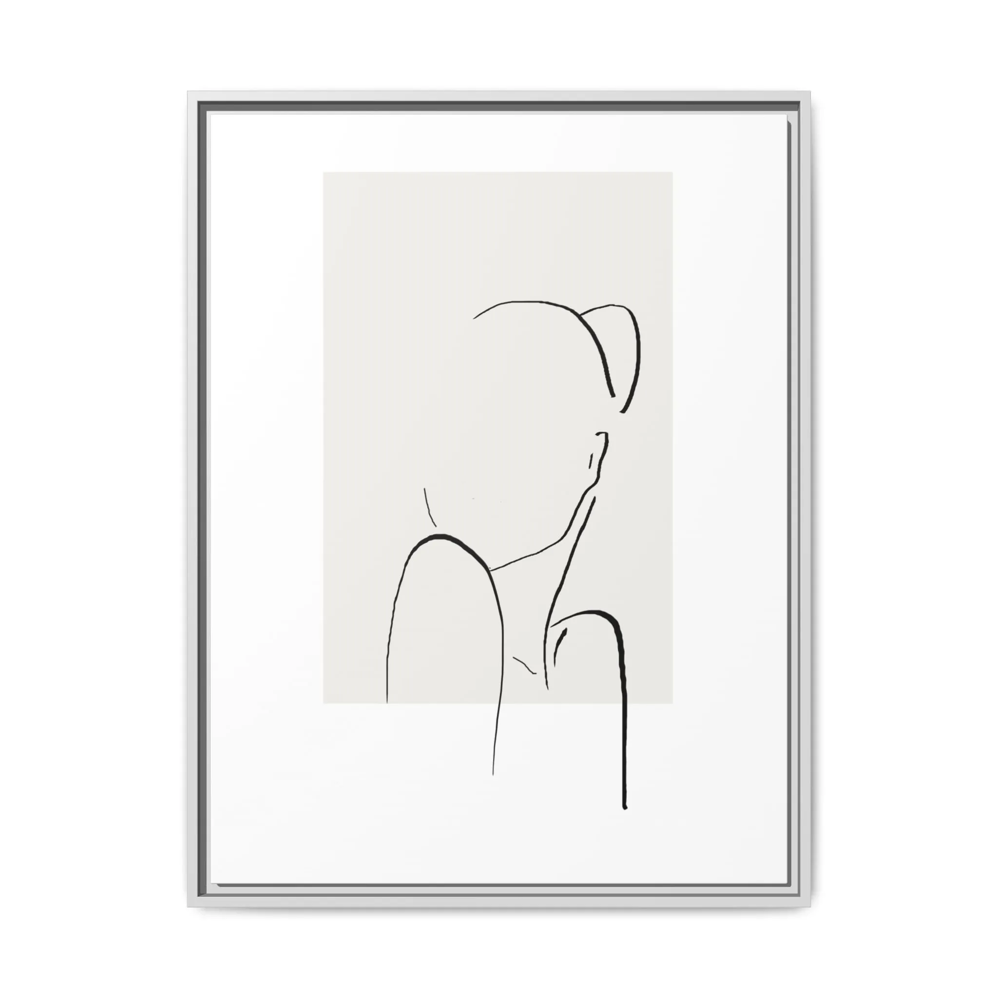 "N2" Sketch Framed Canvas Art – Decor for Modern Spaces