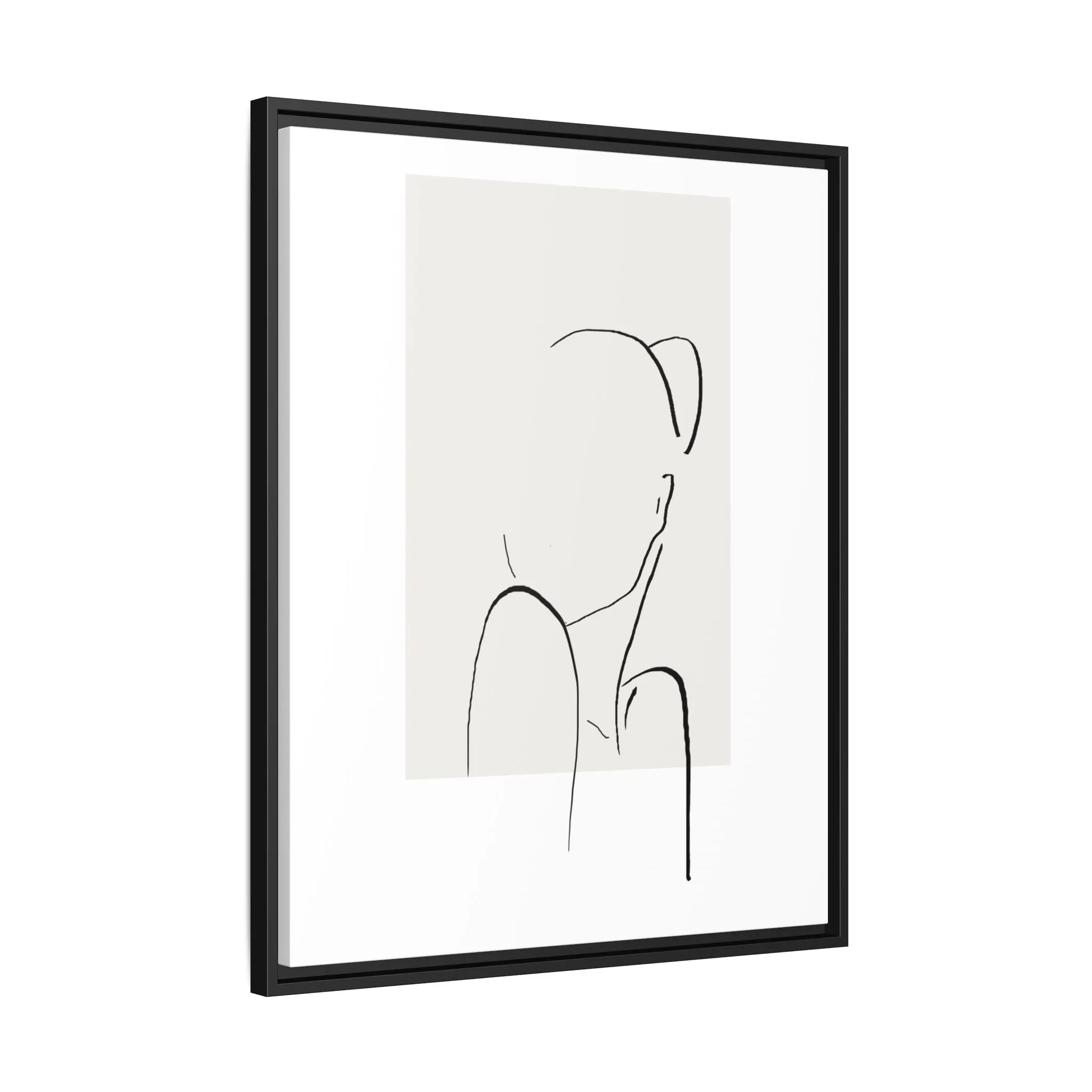 "N2" Sketch Framed Canvas Art – Decor for Modern Spaces