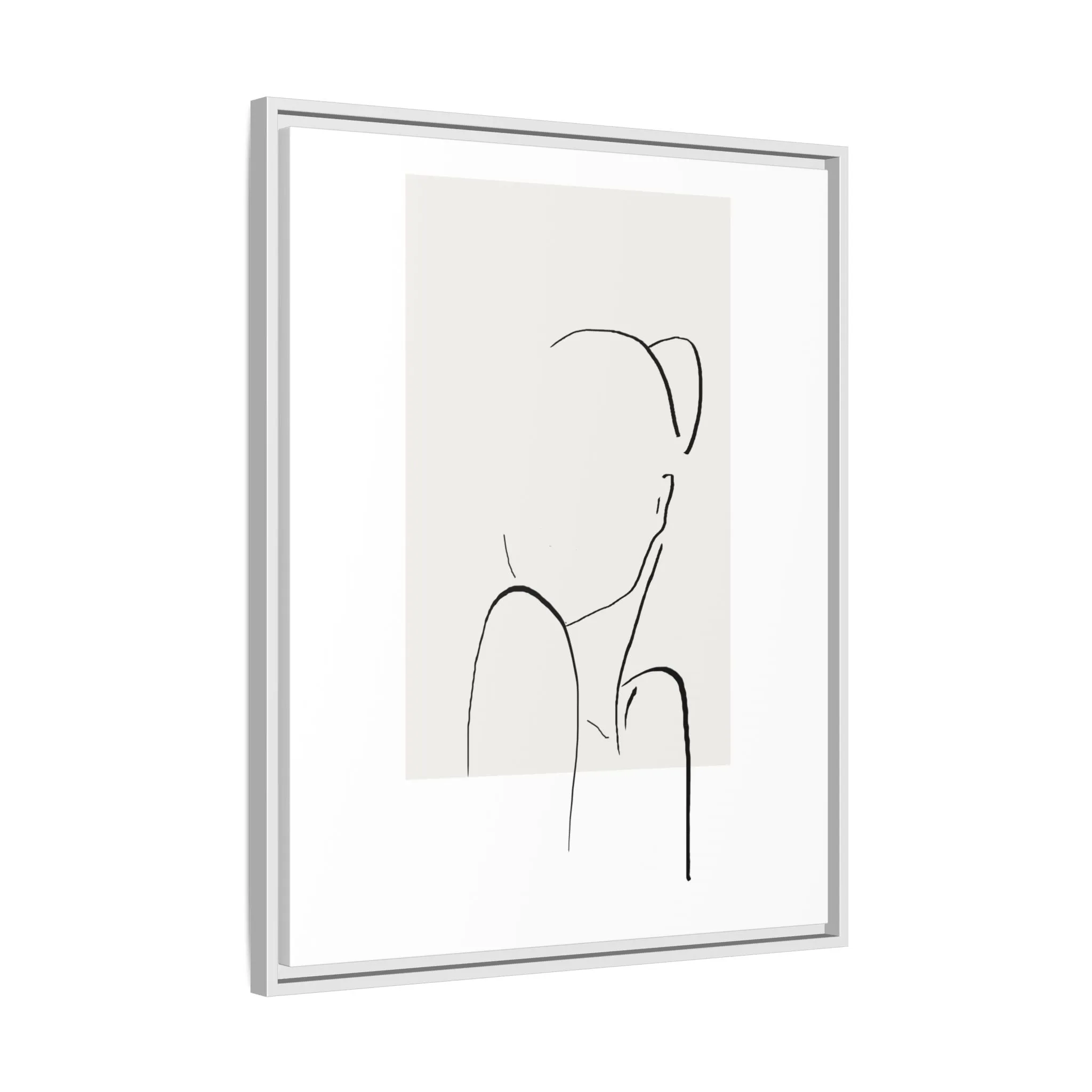 "N2" Sketch Framed Canvas Art – Decor for Modern Spaces