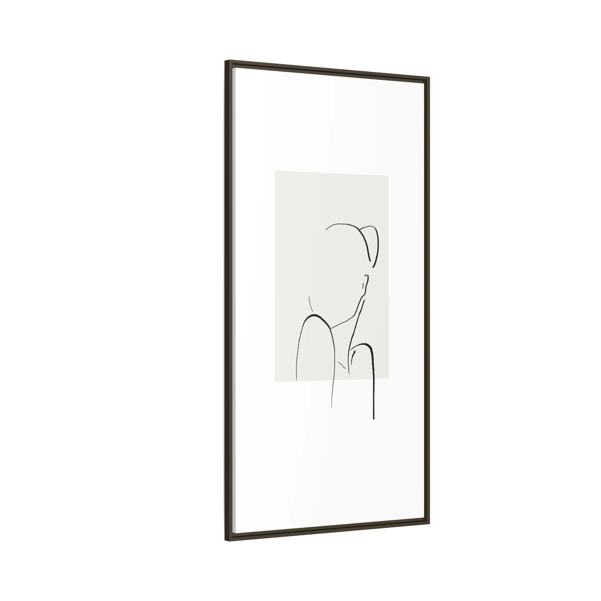 "N2" Sketch Framed Canvas Art – Decor for Modern Spaces