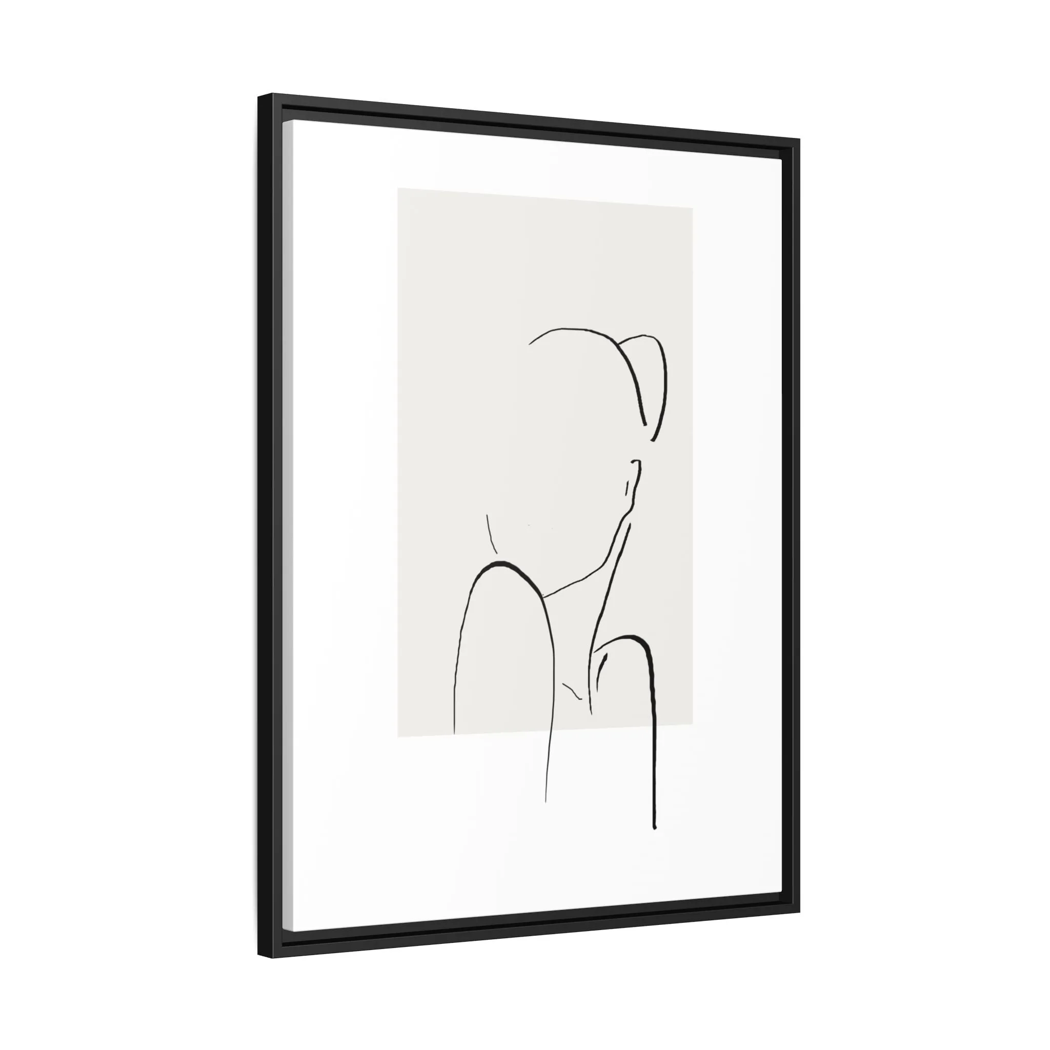 "N2" Sketch Framed Canvas Art – Decor for Modern Spaces