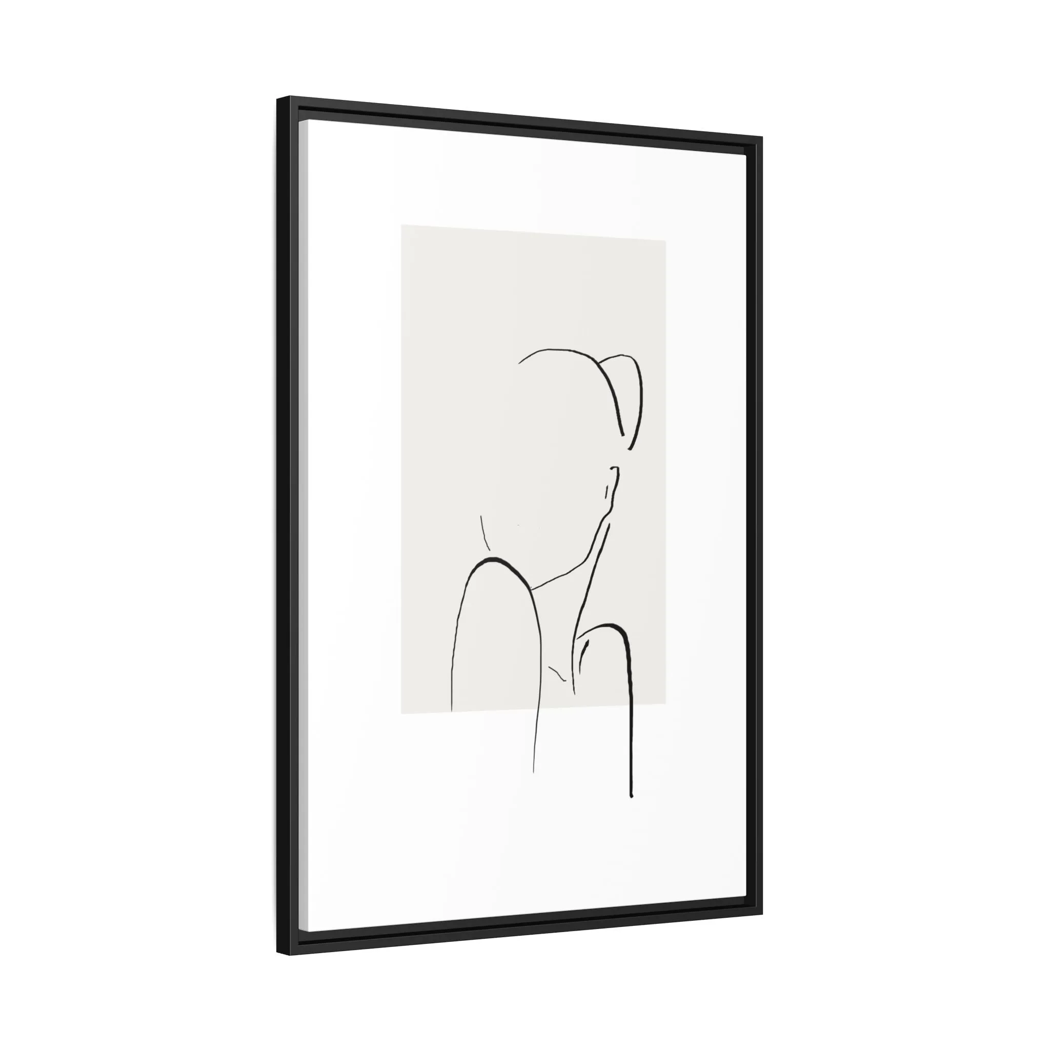 "N2" Sketch Framed Canvas Art – Decor for Modern Spaces