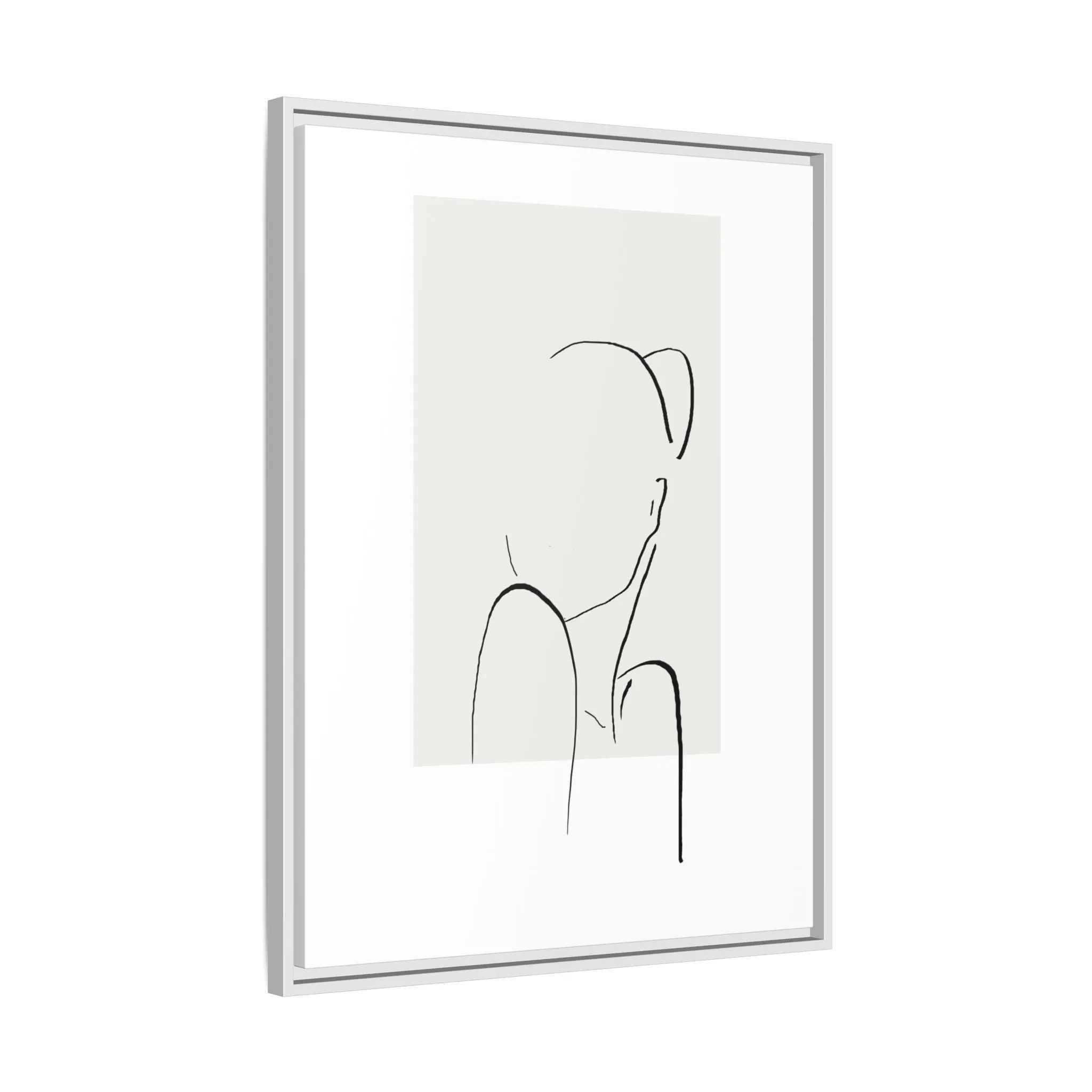 "N2" Sketch Framed Canvas Art – Decor for Modern Spaces
