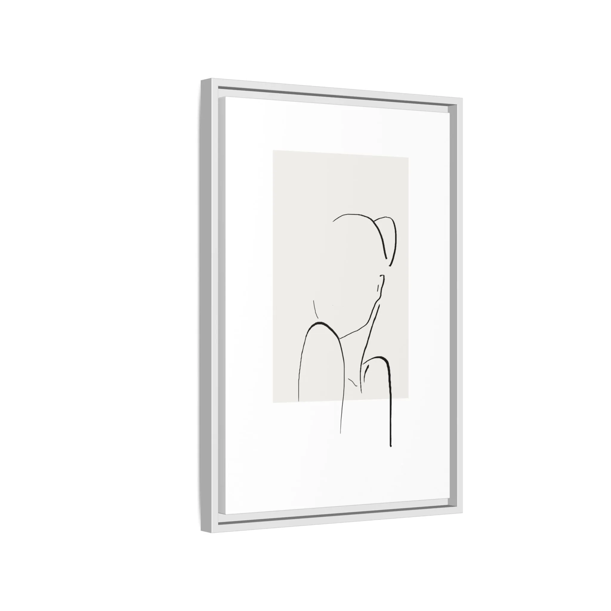 "N2" Sketch Framed Canvas Art – Decor for Modern Spaces