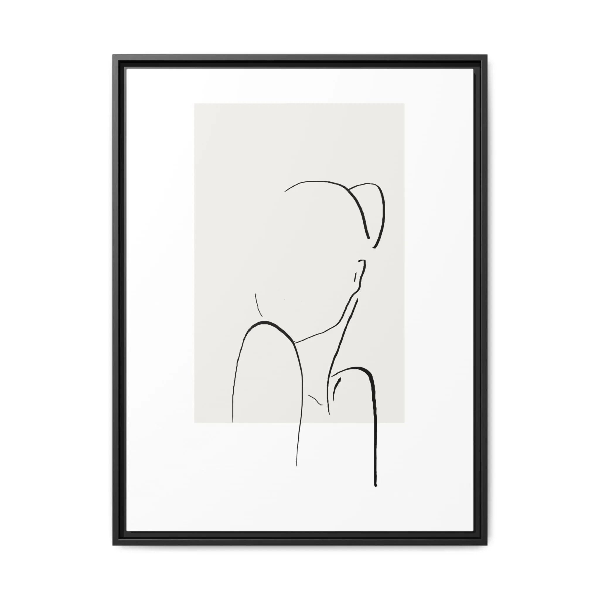 "N2" Sketch Framed Canvas Art – Decor for Modern Spaces