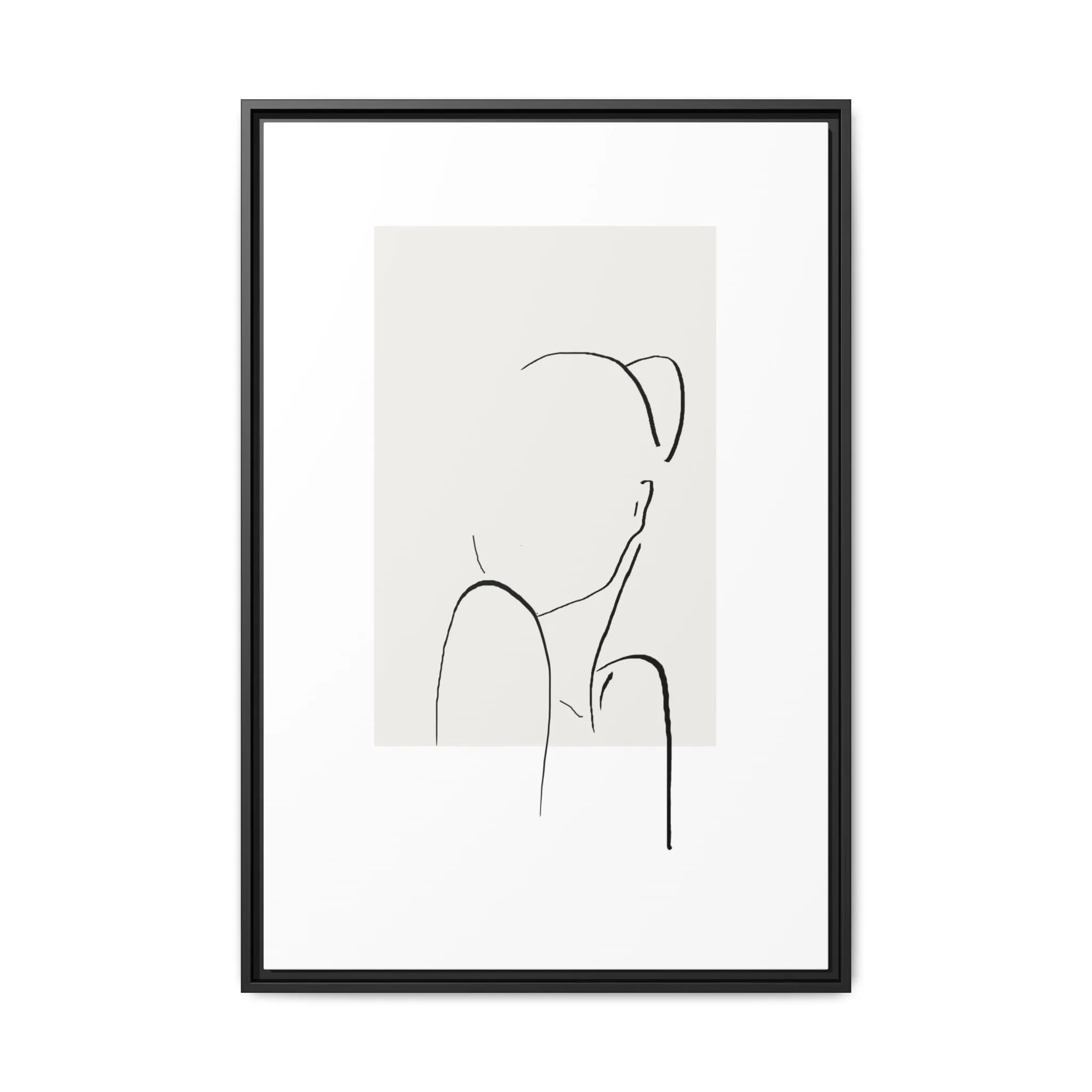 "N2" Sketch Framed Canvas Art – Decor for Modern Spaces