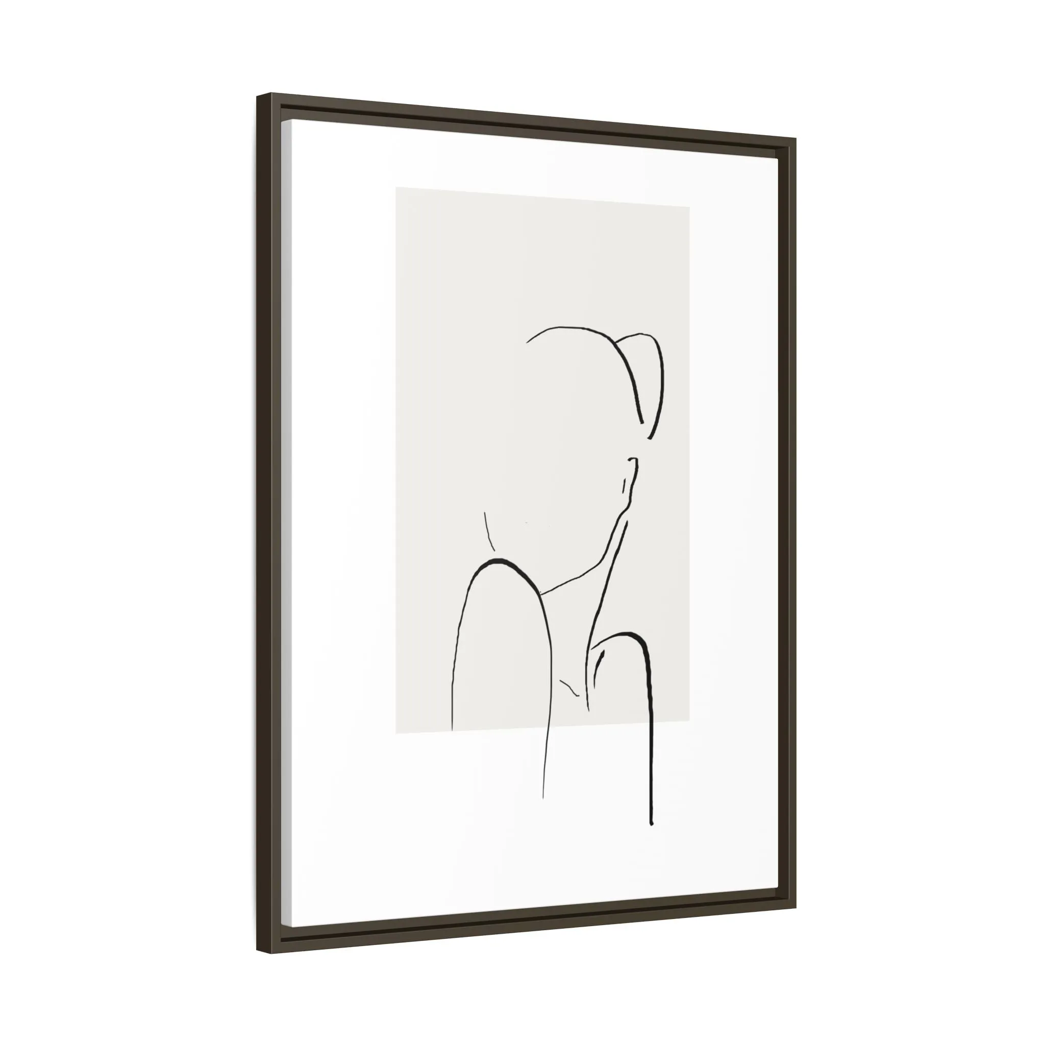 "N2" Sketch Framed Canvas Art – Decor for Modern Spaces