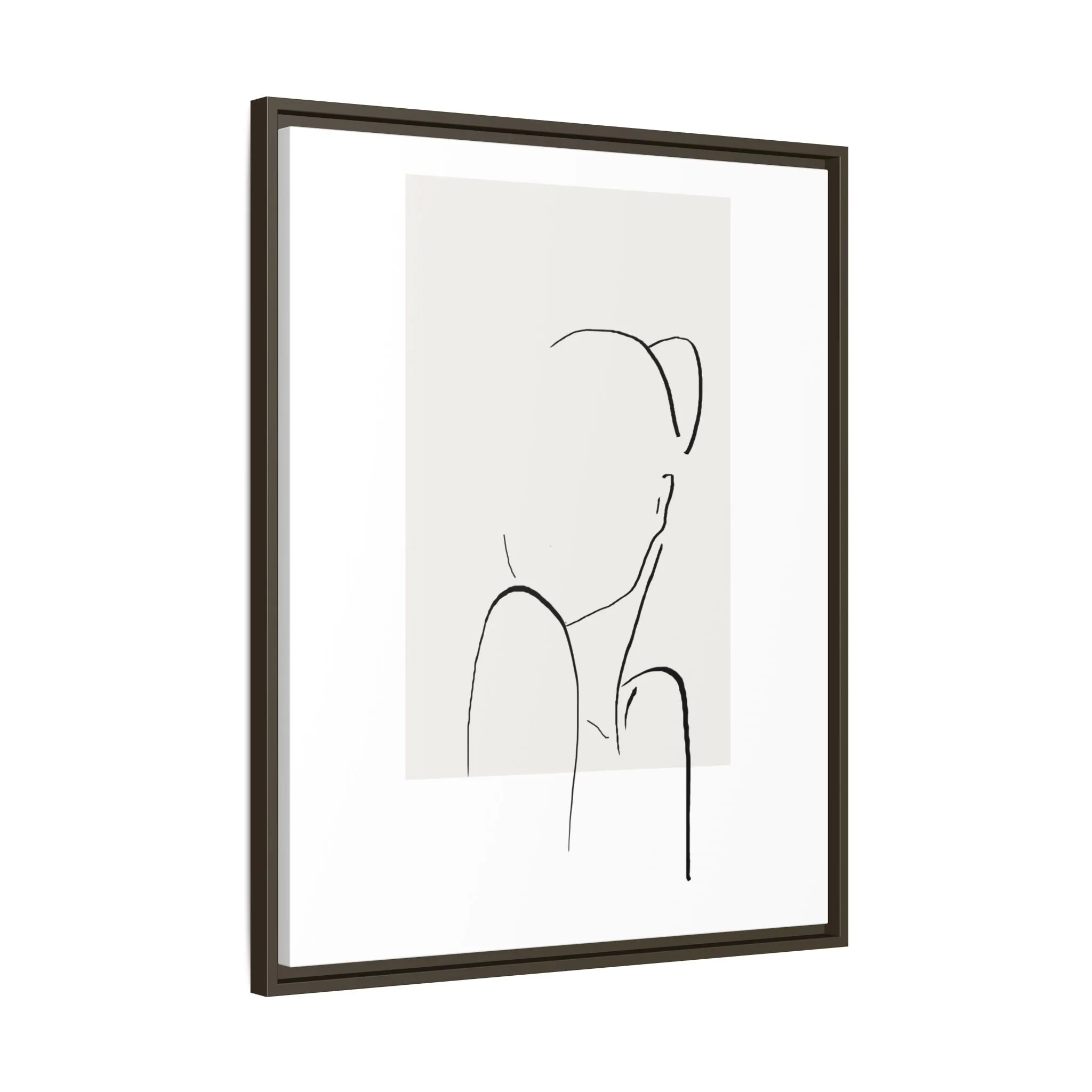 "N2" Sketch Framed Canvas Art – Decor for Modern Spaces