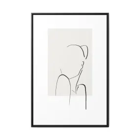 "N2" Sketch Framed Canvas Art – Decor for Modern Spaces