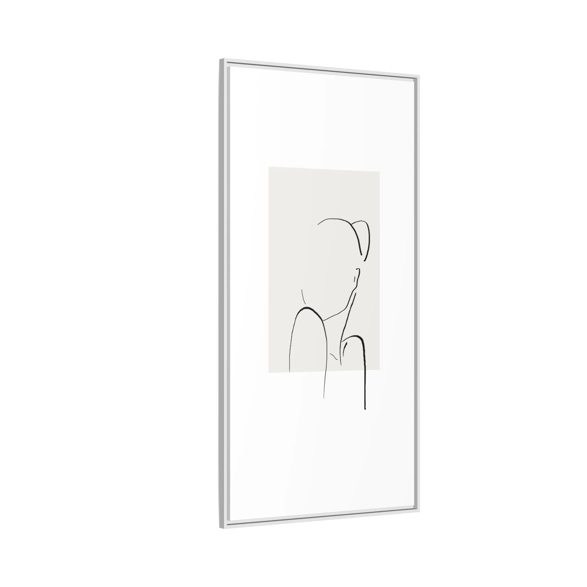 "N2" Sketch Framed Canvas Art – Decor for Modern Spaces
