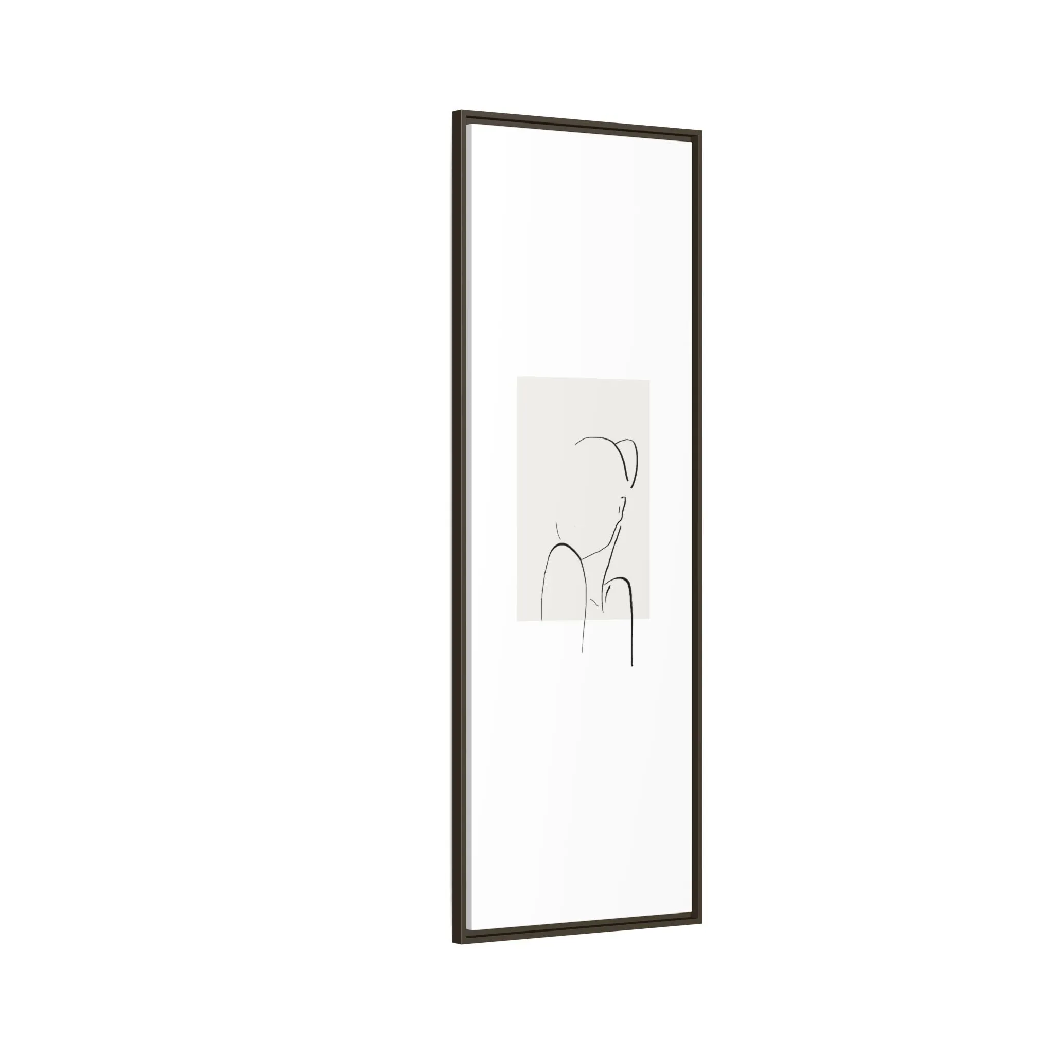 "N2" Sketch Framed Canvas Art – Decor for Modern Spaces
